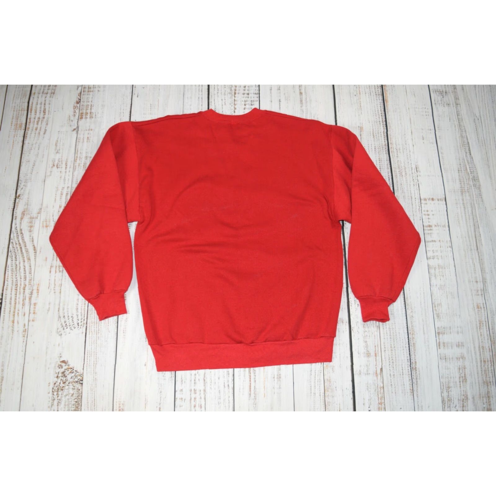Jerzees VINTAGE 90S LUXOR LAX VEGAS CASINO PUFFY GOLD PRINT RED CREWNECK SWEATSHIRT L Size US L / EU 52-54 / 3 - 7 Thumbnail