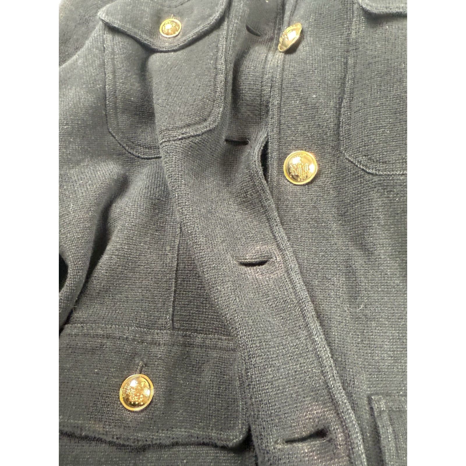 Ralph Lauren VINTAGE Lauren Ralph Lauren Sweater Shirt Women Small Black Knit Long Sleeve Button Pullover Casual 1042 Size S / US 4 / IT 40 - 5 Thumbnail