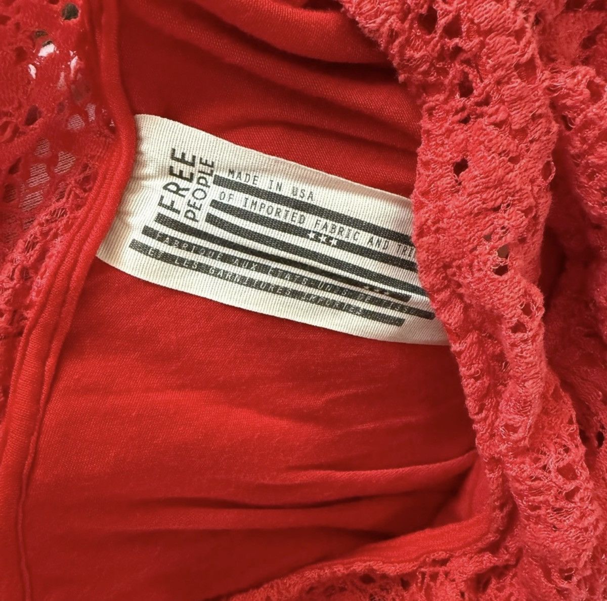 Free People Free People Floral Lace Sleeveless Mini Sheath Dress Red Size M / US 6-8 / IT 42-44 - 10 Thumbnail