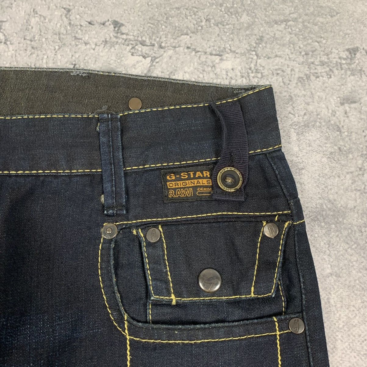 G-Star Vintage Y2K G-Star Raw Big Logo Jeans Size 33/34 Blue Size US 33 - 7 Thumbnail