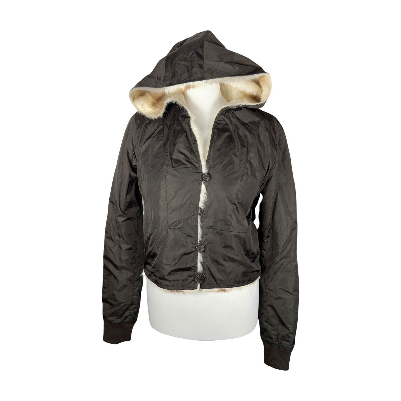 Prada Prada Faux Fur Hooded Jacket Size M / US 6-8 / IT 42-44 - 1 Thumbnail
