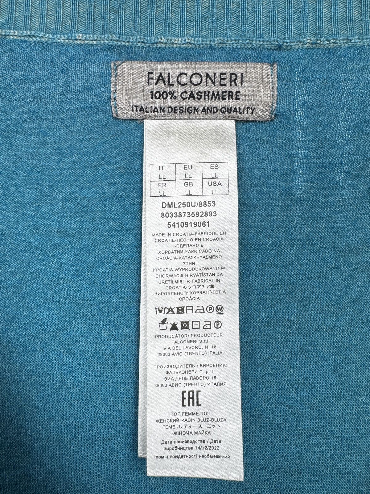 Other Falconeri Ultrafine 100% Cashmere U-Neck Sweater size L Size L / US 10 / IT 46 - 8 Thumbnail
