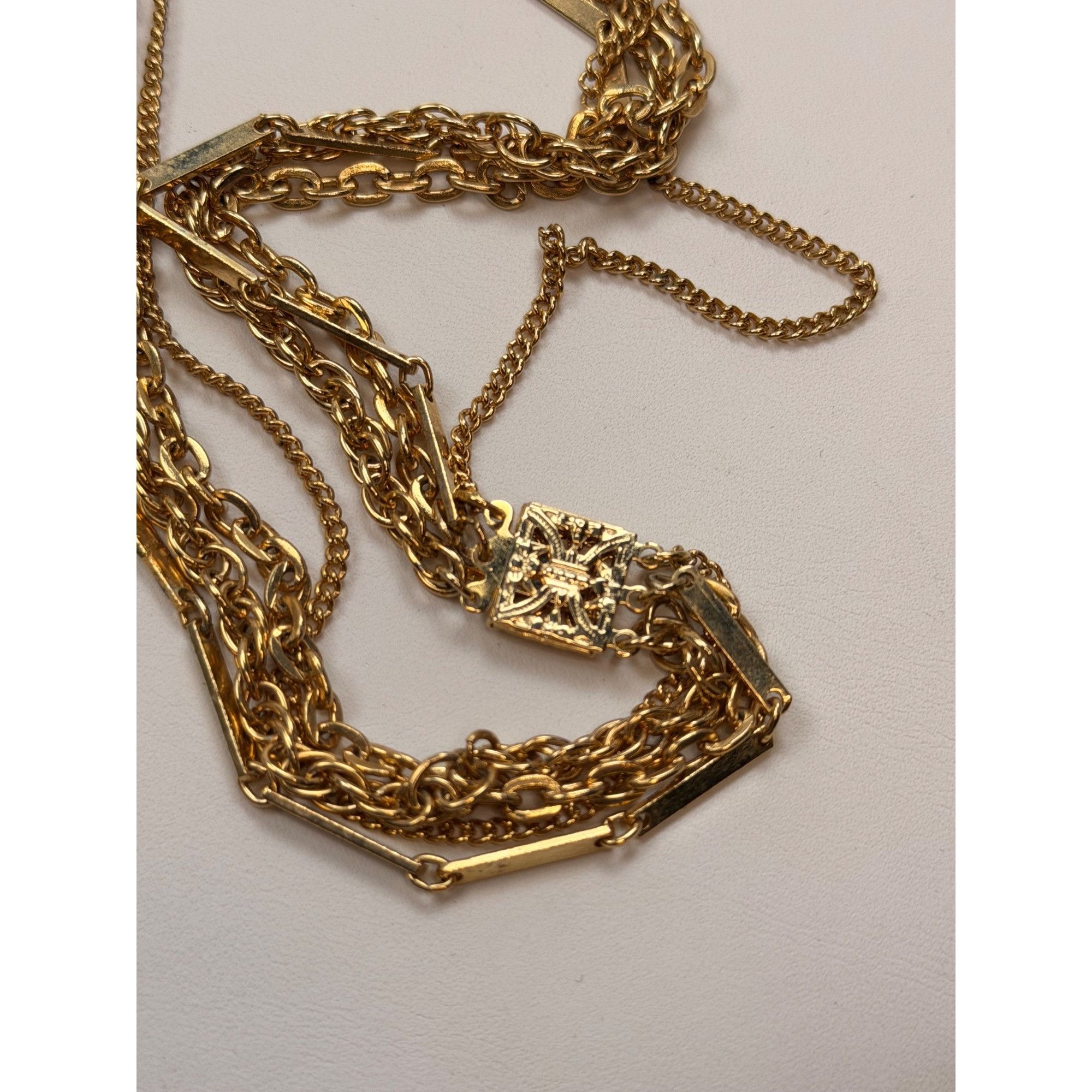Other Locket pendant 4 tier necklace Gold Plated Multi-Layer Neckl Size ONE SIZE - 9 Thumbnail