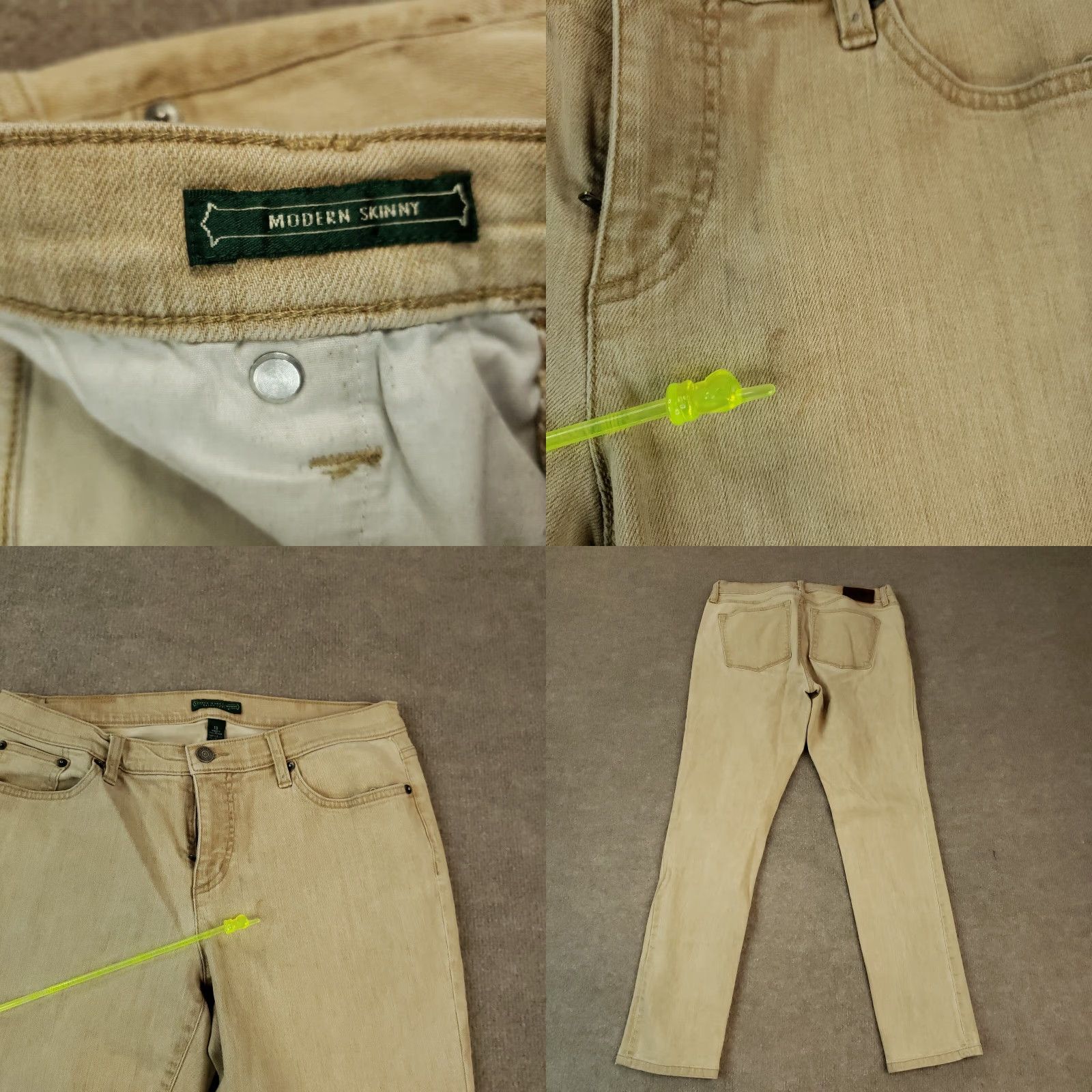Polo Ralph Lauren Polo Ralph Lauren Womens Mid Rise Skinny Jeans Brown Stretch Size 10 (30x28) Size 32" / US 10 / IT 46 - 8 Thumbnail