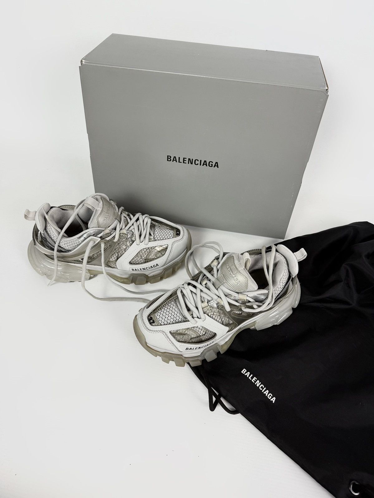 Balenciaga Track Clearsole 37 + Box + Dust Bag Shoes in Grey, Women's (Size 6.5)