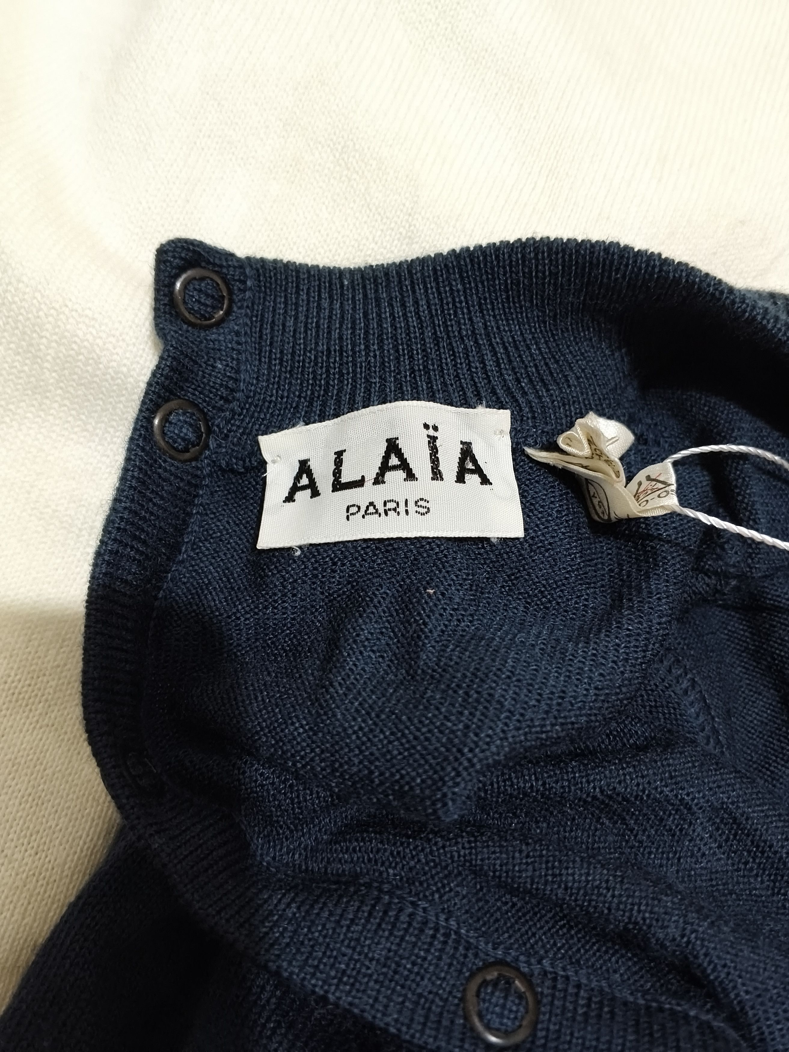 Alaia 🔥Alaia Navy Puff Sleeved wool bodysuit🔥 Size S / US 4 / IT 40 - 9 Thumbnail