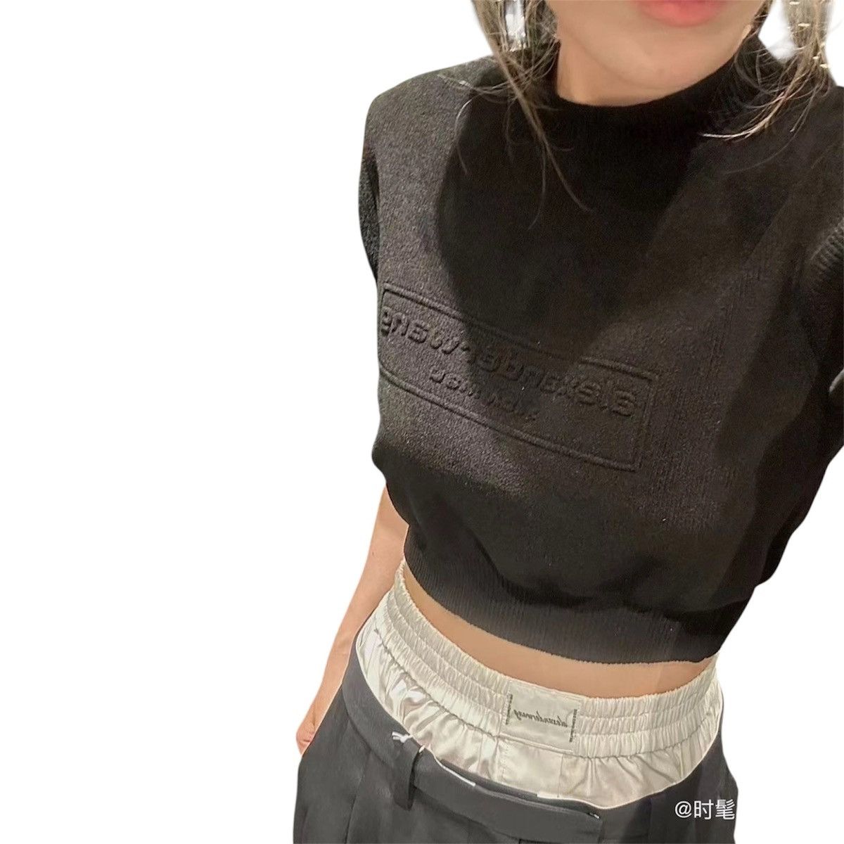Alexander Wang New with tags Slim-Fit Crew Neck Knit T-Shirt Black Size M Size M / US 6-8 / IT 42-44 - 8 Thumbnail