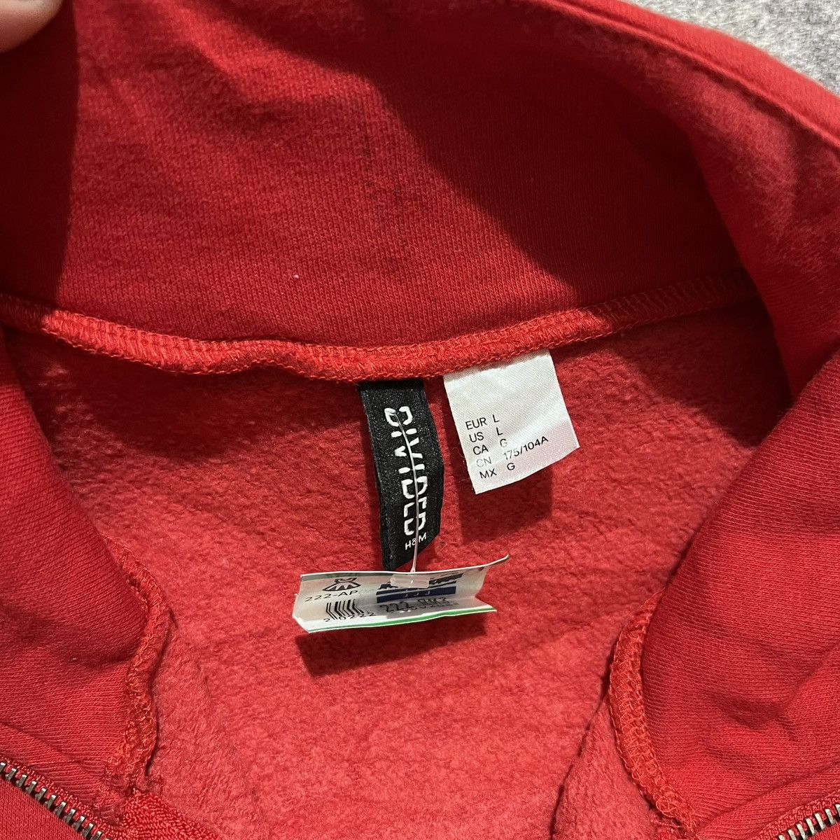 H&M CROPTOP SWEATER HALFZIPPER Size L / US 10 / IT 46 - 2 Thumbnail