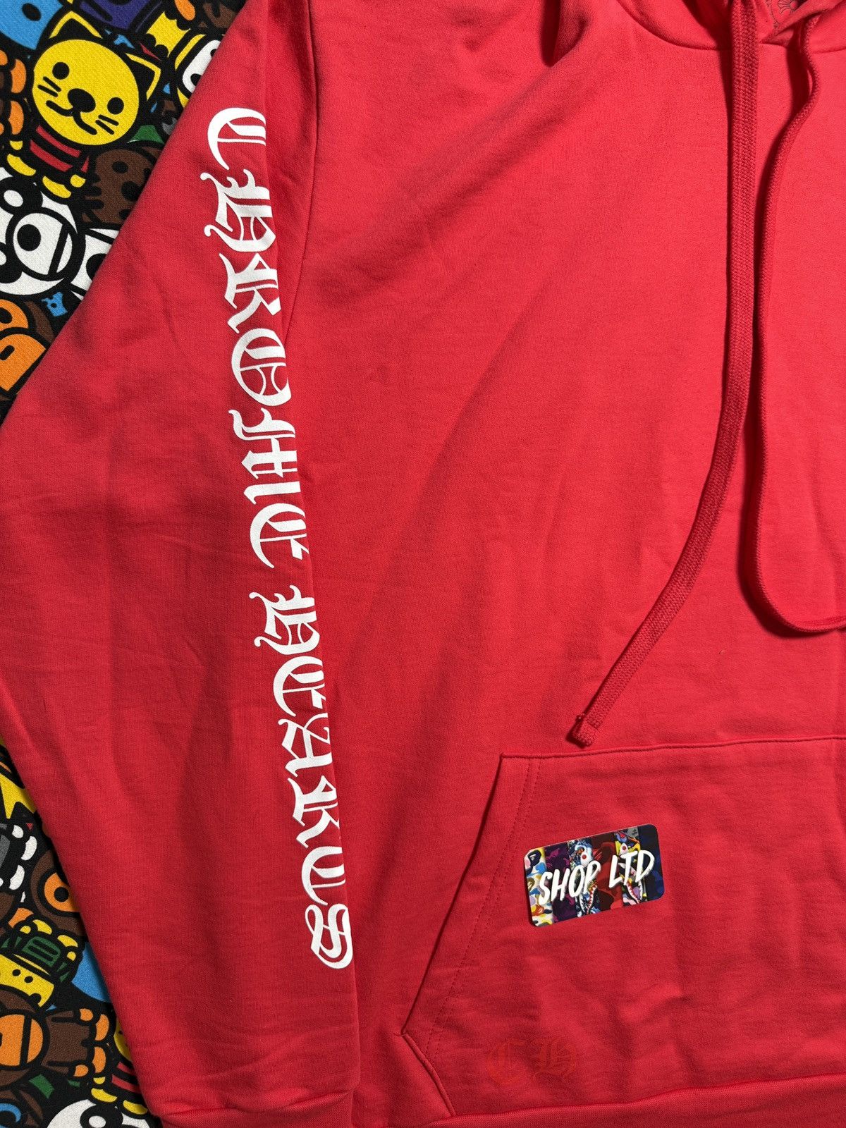 Chrome Hearts Chrome Hearts Red Scroll Logo Pullover Hoodie Size US XL / EU 56 / 4 - 4 Thumbnail