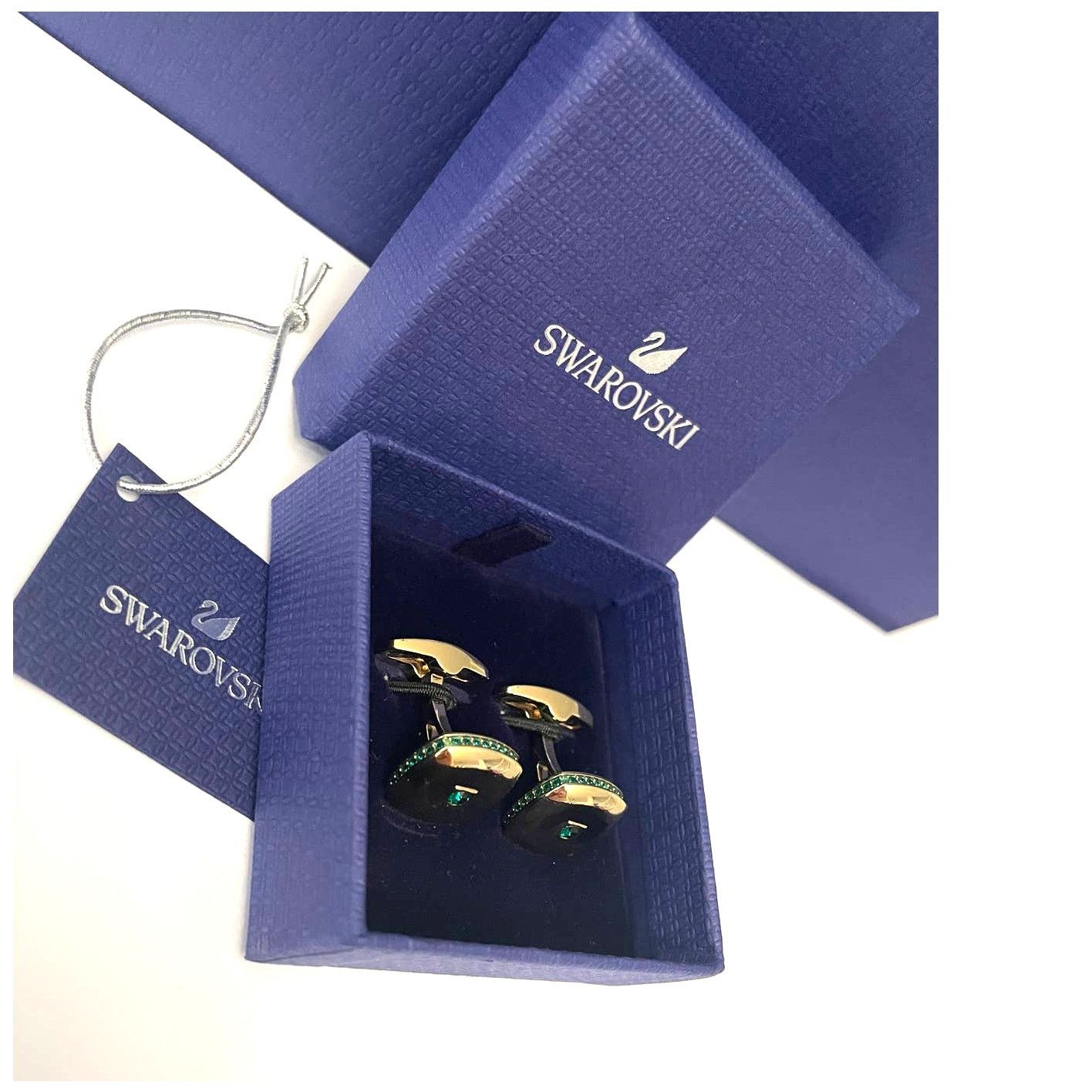 Swarovski Swarovski Theo cufflinks Earth element, Green, new Size ONE SIZE - 9 Thumbnail