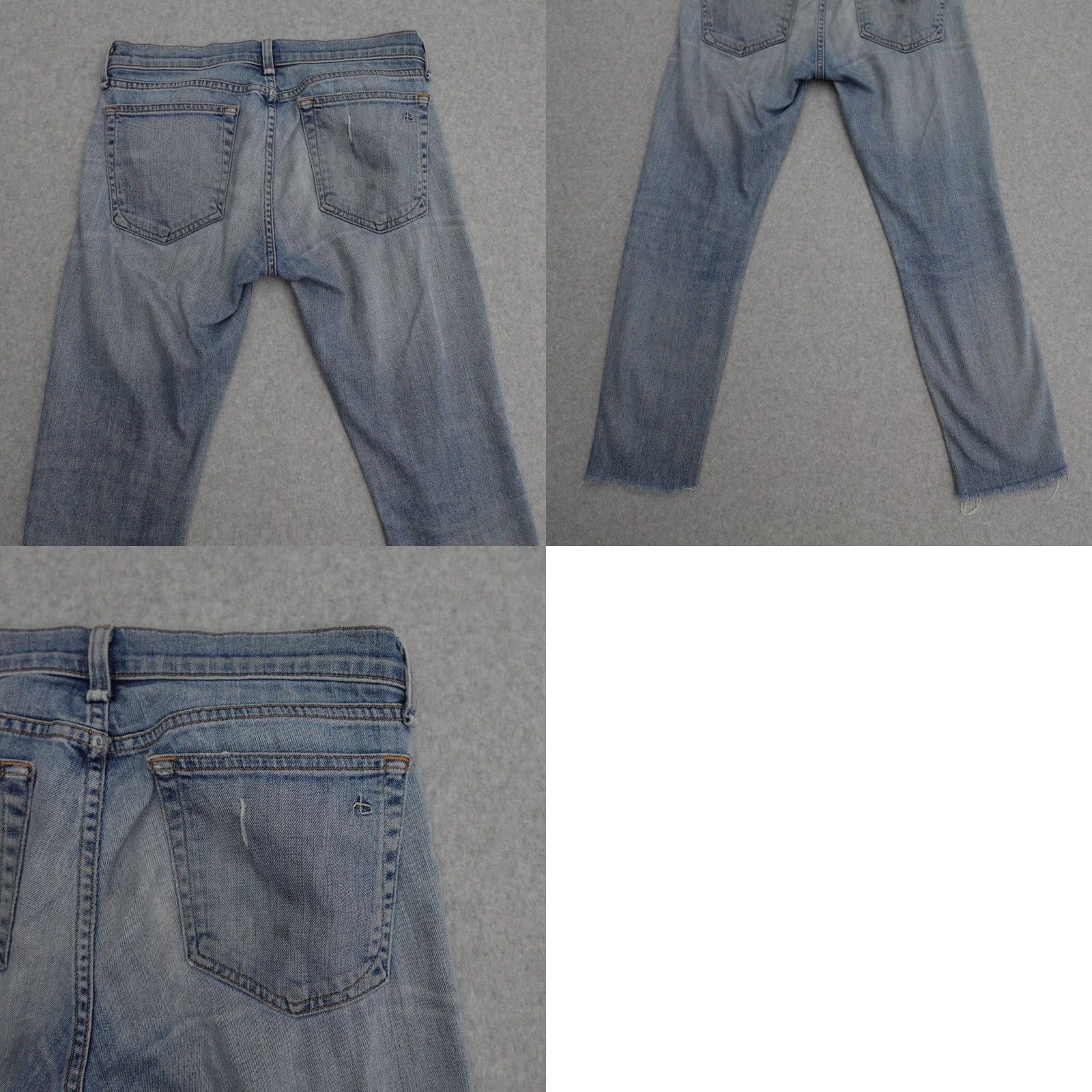 Rag & Bone rag & bone Jeans Womens 26 in Blue The Dre Boyfriend Trousers Distressed 26x26 Size 26" / US 2 / IT 38 - 9 Thumbnail