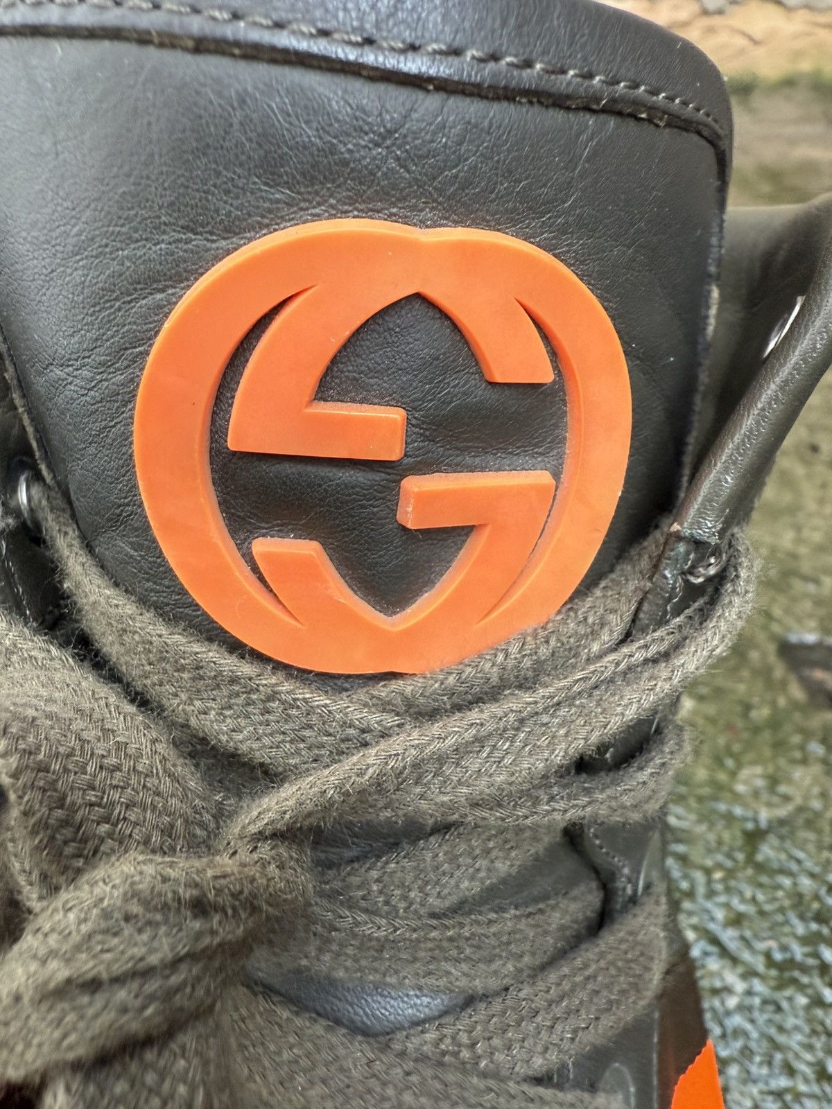 Gucci ✨Gucci✨GG Viaggio Collection High Top Sneaker Leather Orange Size US 9 / EU 42 - 6 Thumbnail