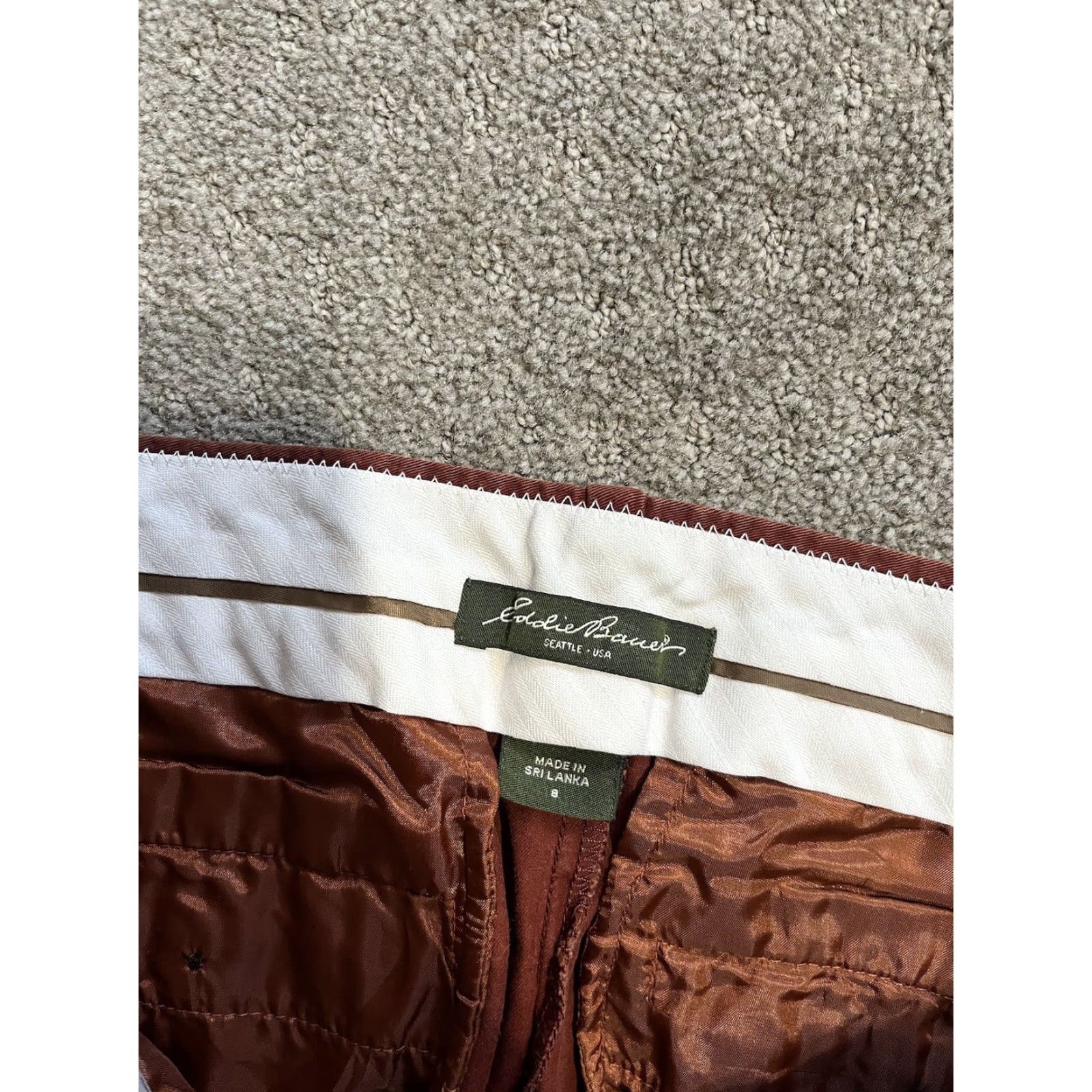 Eddie Bauer Eddie Bauer Pants Womens 8 Brown Ankle Crop Tapered Utility Pockets Stretch Twill Cotton Spandex Regular Wear Mens, Womens, Girls, or Boys Size 30" / US 8 / IT 44 - 5 Thumbnail