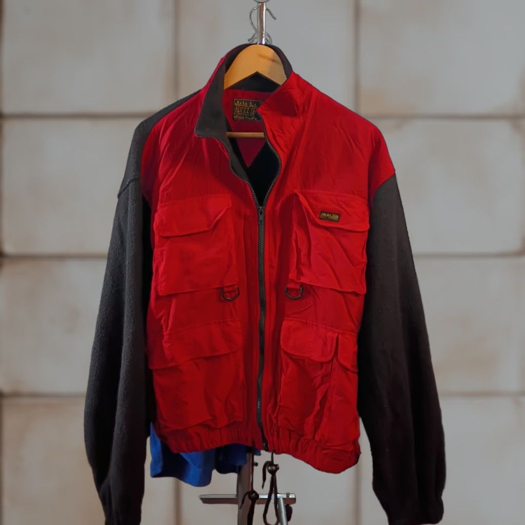 Vintage VINTAGE Rugged Terrain Full Zip Jacket - Red, Nylon L Fleece 90s Outdoor Casual Mens Jacket Size US L / EU 52-54 / 3 - 1 Thumbnail