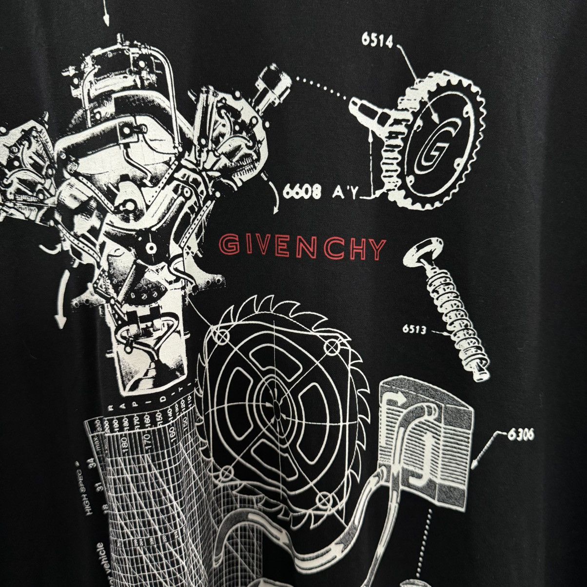 Givenchy Givenchy Black Schematics T-Shirt Size US XL / EU 56 / 4 - 13 Thumbnail