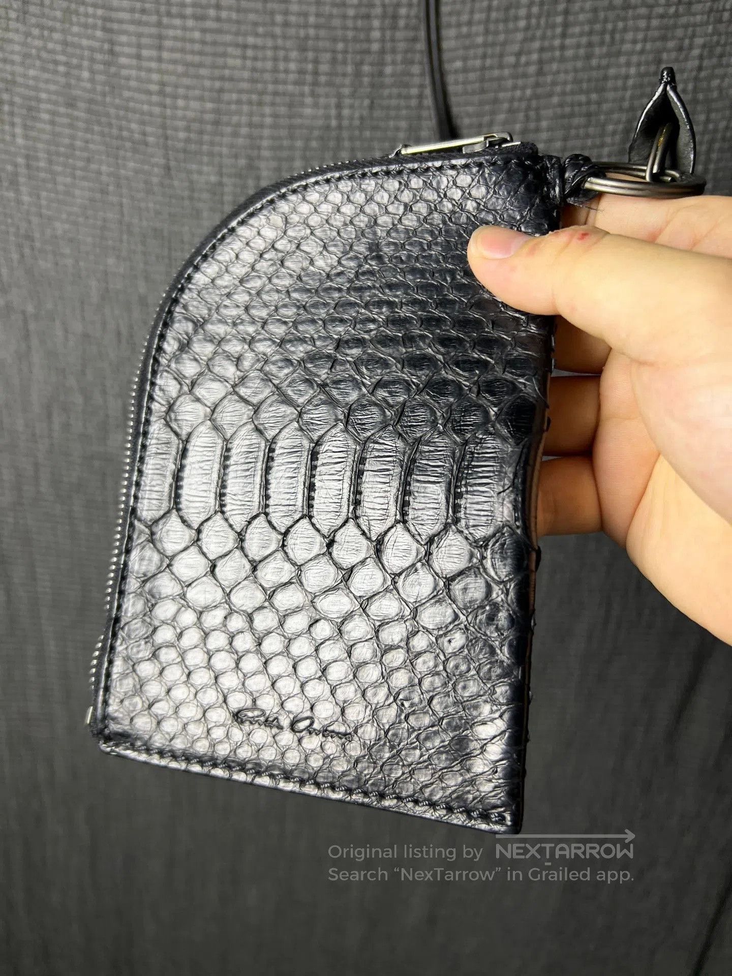 Rick Owens Rick Owens 13FW Snake Skin Neck Card Holder. Size ONE SIZE - 2 Thumbnail