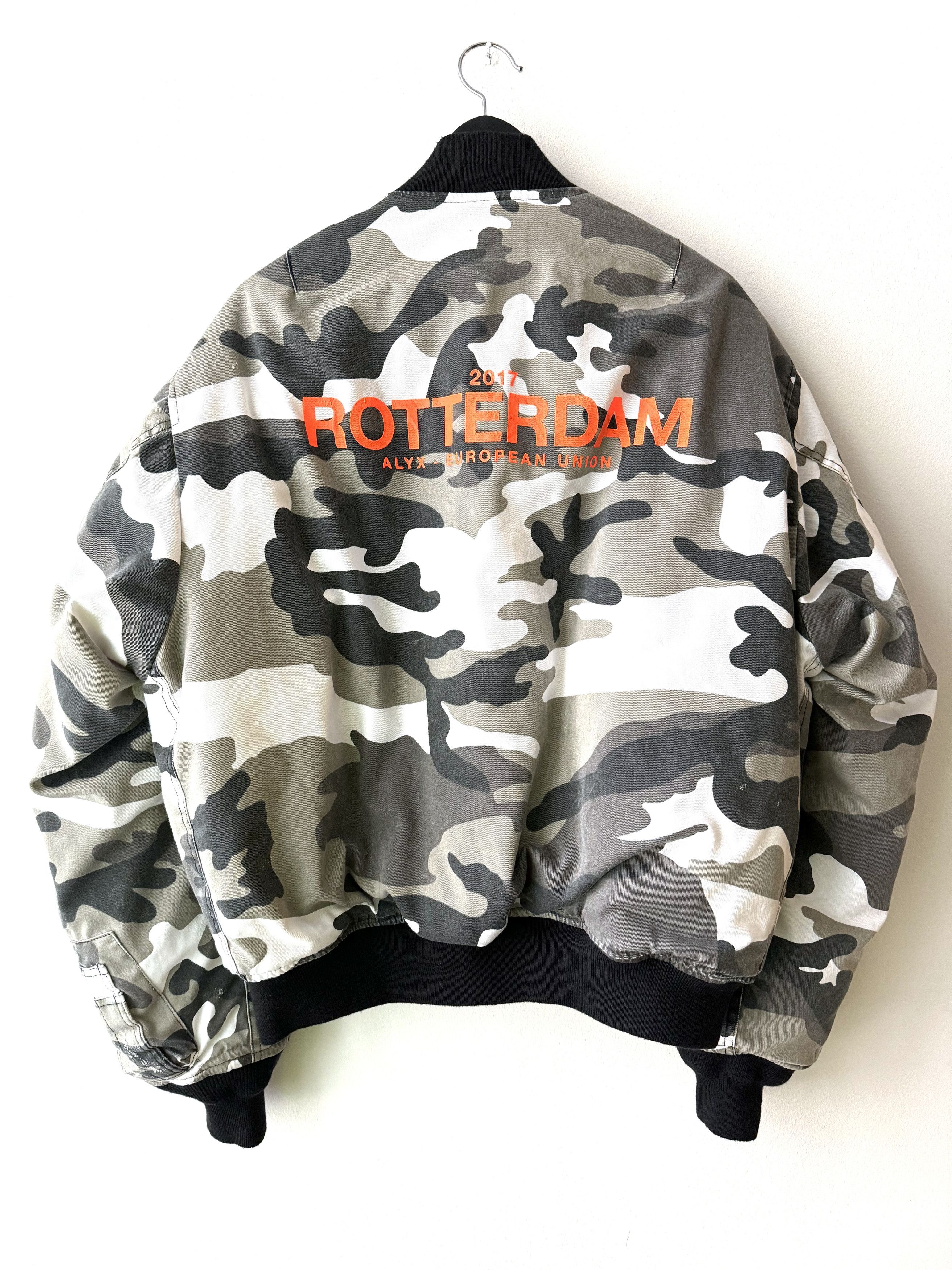 image of X Ansh46 2017 Limited Edition "rotterdam" Bomber Ma-1 Size XL in Snow Camo, Men's