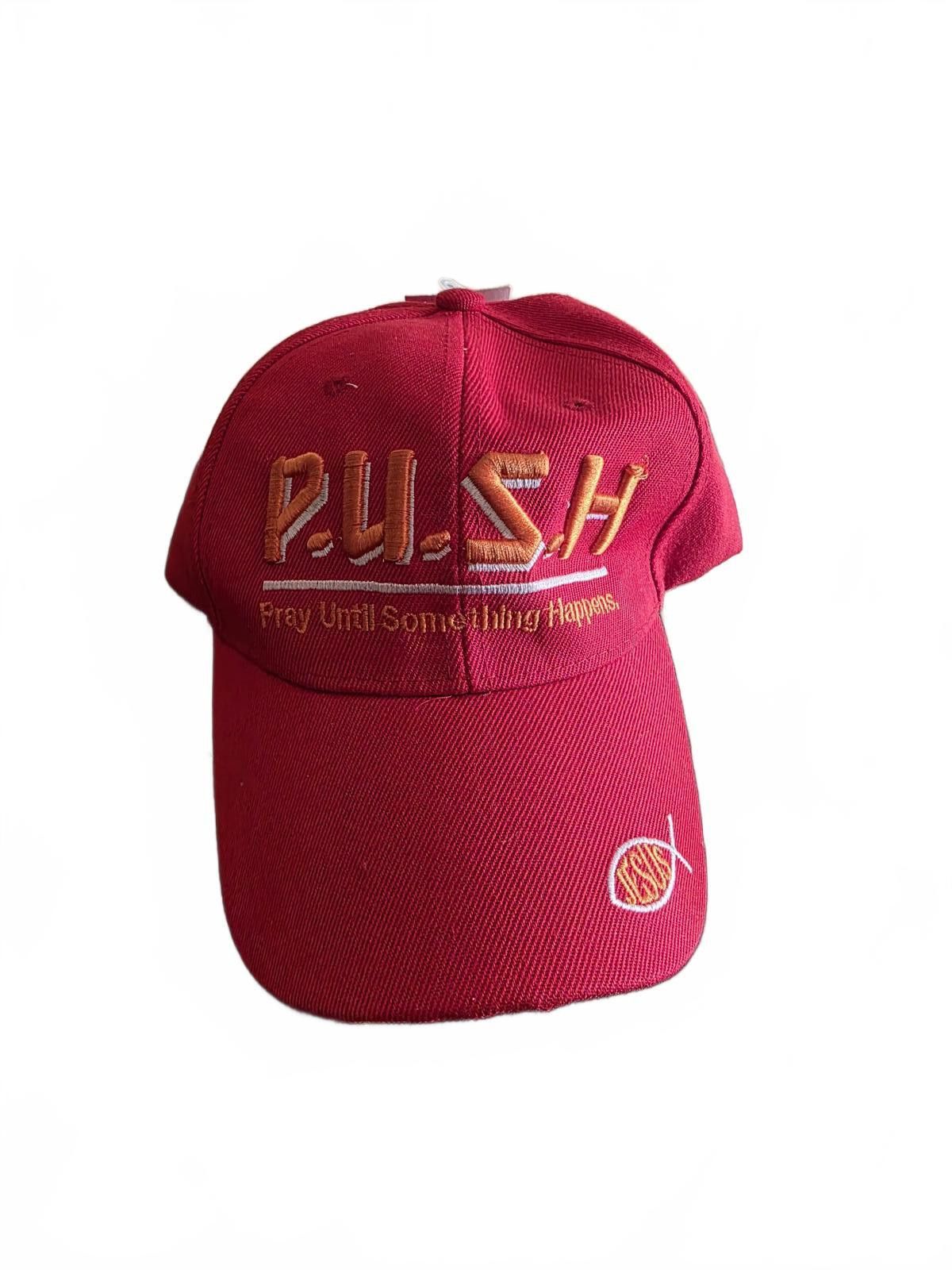 Other P.U.S.H. Pray Until Something Happens Hat Red Baseball Cap Size ONE SIZE - 4 Thumbnail
