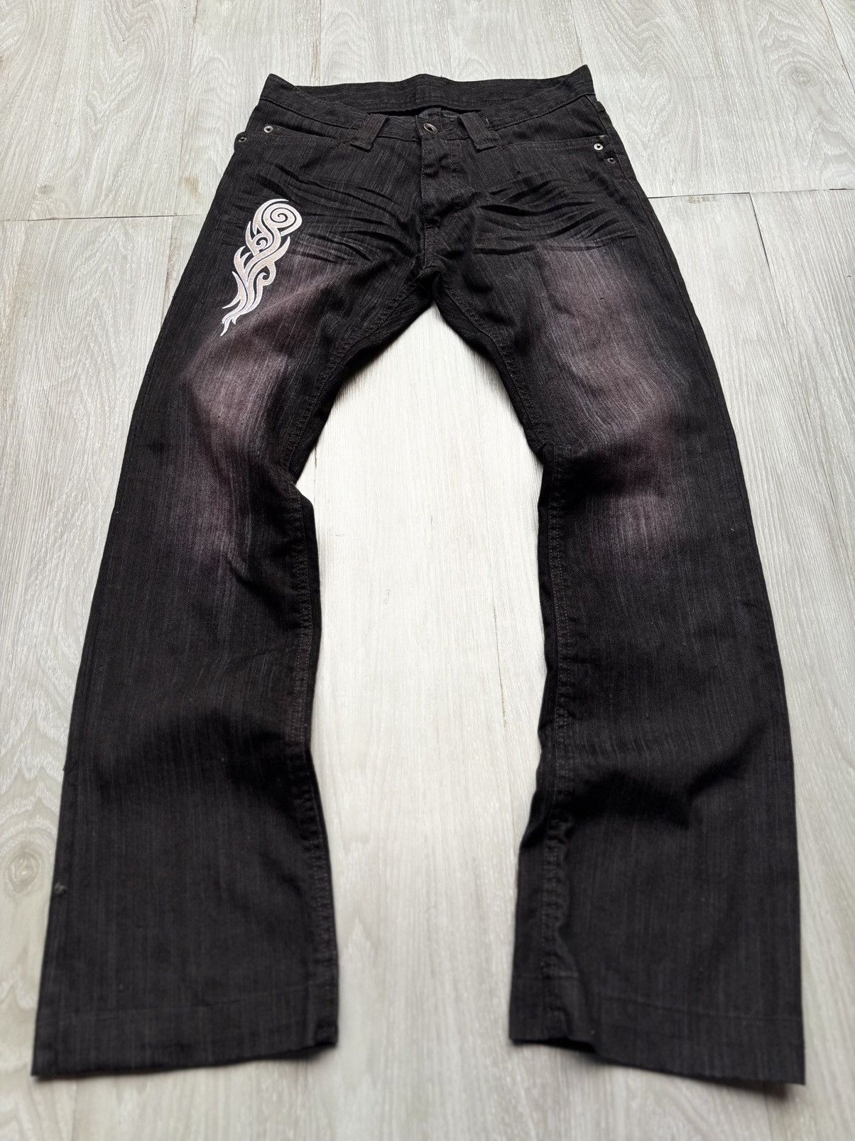 Japanese Brand MALE & CO tribal flare jeans Size US 28 / EU 44 - 1 Thumbnail
