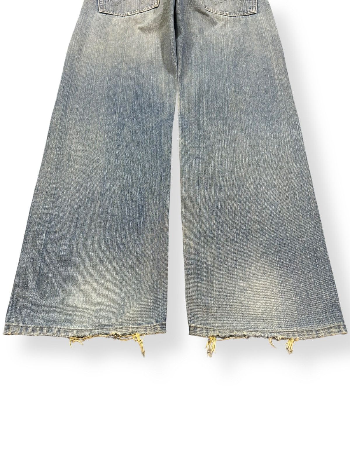 Edwin Vintage Edwin 505X Selvedge Mud Wash Loose Distressed Jeans Size US 31 - 15 Thumbnail