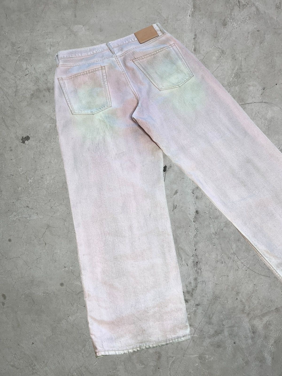 Acne Studios Acne Studios Pink Waxed Baggy Denims Size US 34 / EU 50 - 7 Thumbnail