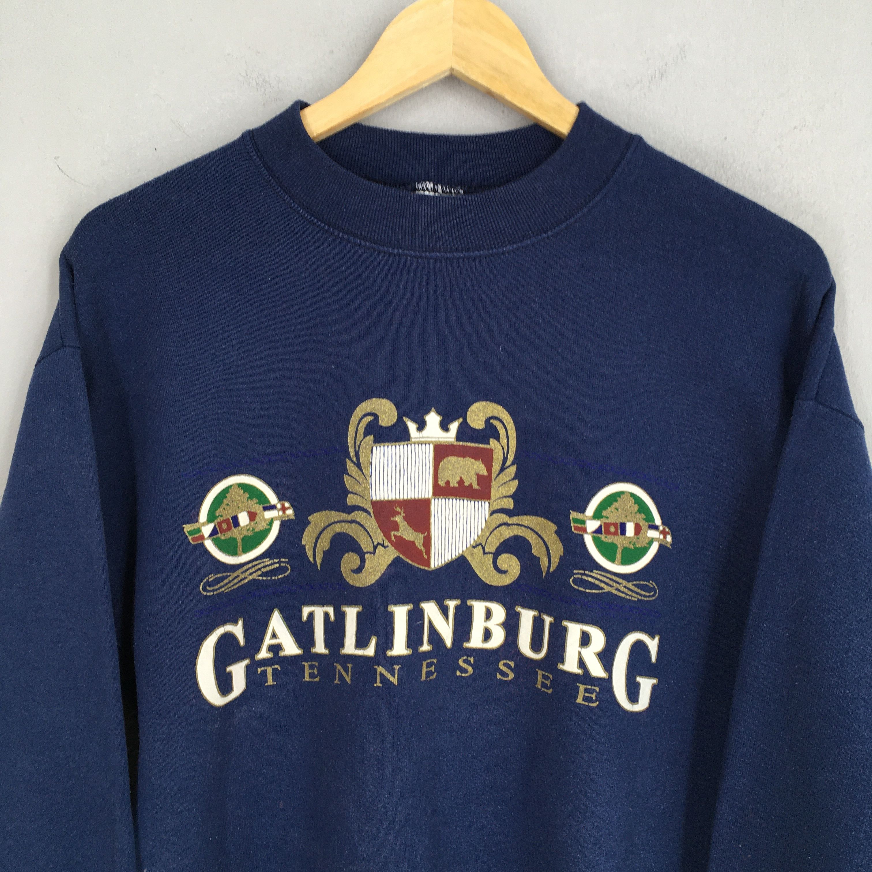 NCAA Vintage 90s Gatlinburg Tennessee Blue Sweatshirt Large Size US L / EU 52-54 / 3 - 2 Thumbnail