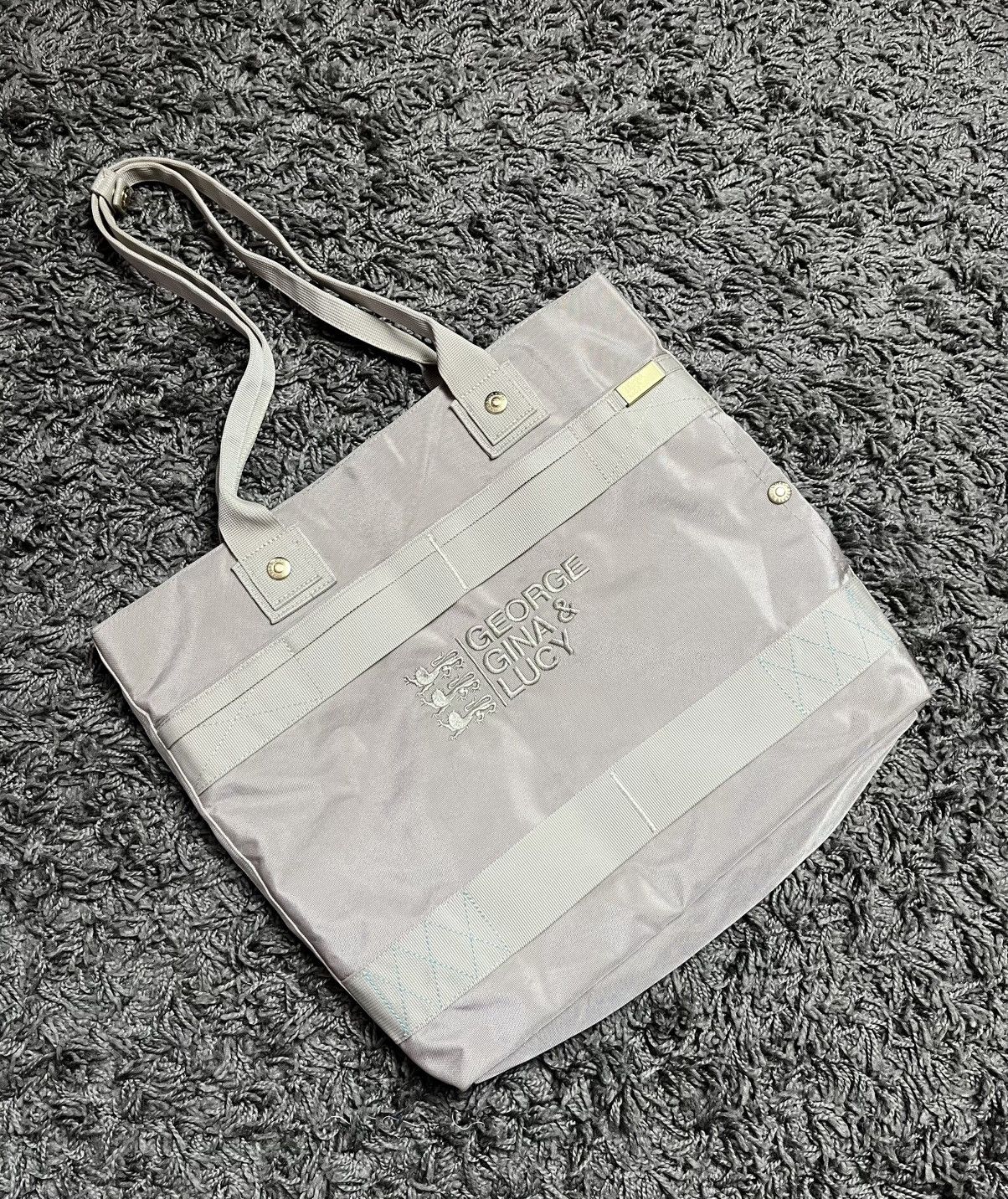 George Gina & Lucy George Gina & Lucy "TWOTO7" Nylon Tote Bag Beige Y2K Vintage Size ONE SIZE - 3 Thumbnail