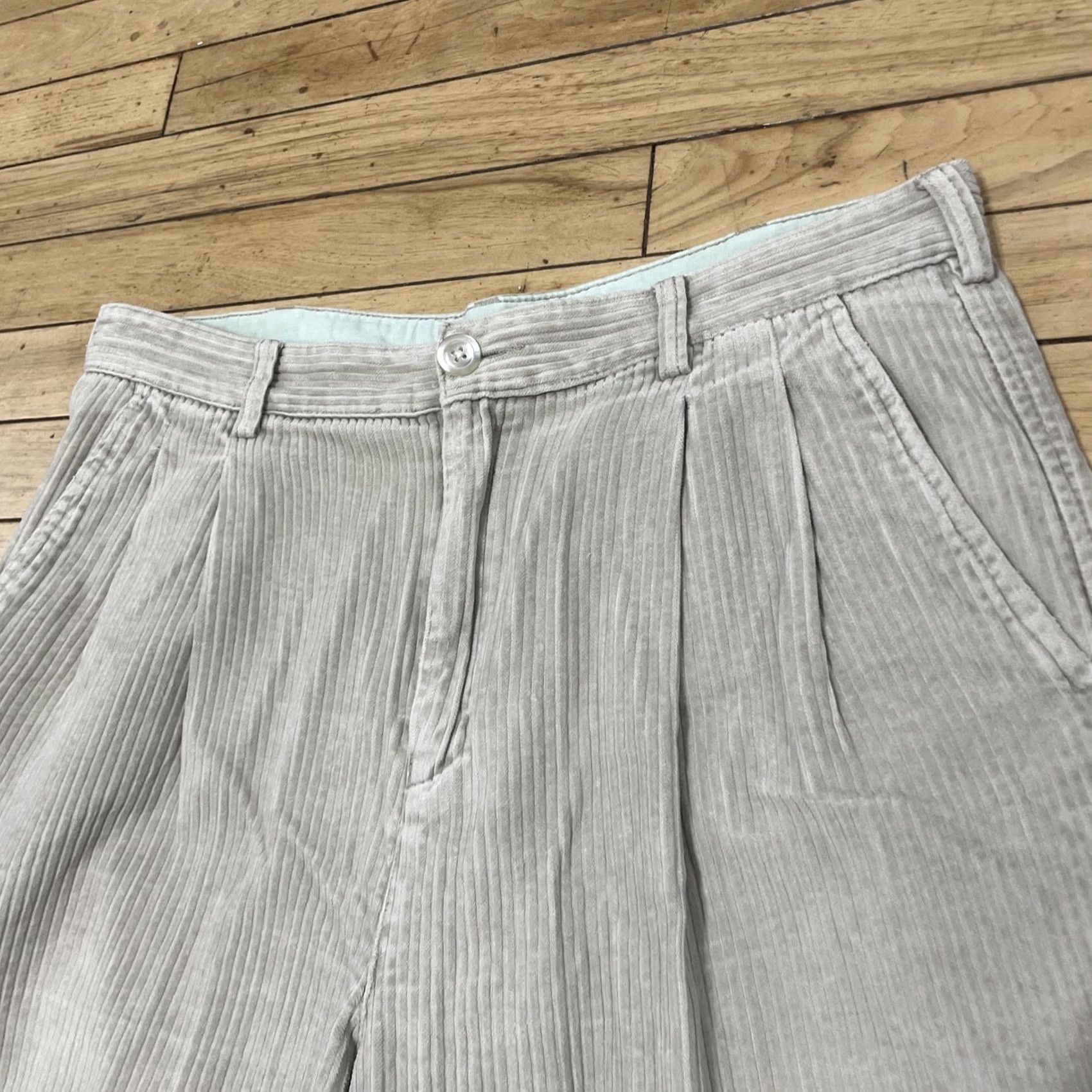 Vintage VINTAGE Cambridge Classics Men Corduroy Pants 34x28 Cream Grunge Y2K Straight Casual Autumn Winter 34 Mens Size US 34 / EU 50 - 4 Thumbnail