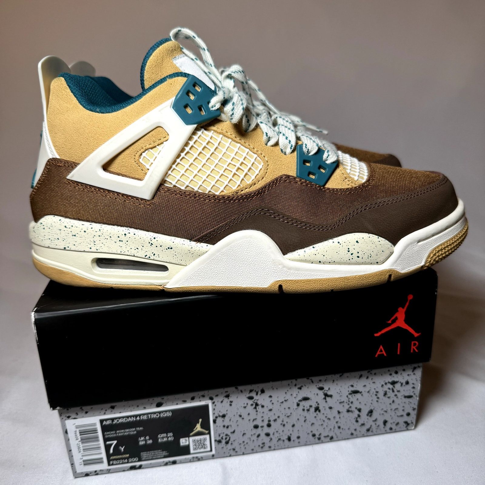 Jordan Brand × Nike Nike Air Jordan 4 Retro GS Cacao Wow Men's Shoes - Size 7 Size US 7 / EU 40 - 1 Thumbnail