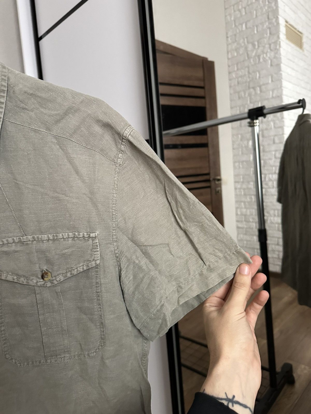 Brunello Cucinelli Brunello Cucinelli Linen Shirt Button Up Size US L / EU 52-54 / 3 - 8 Thumbnail