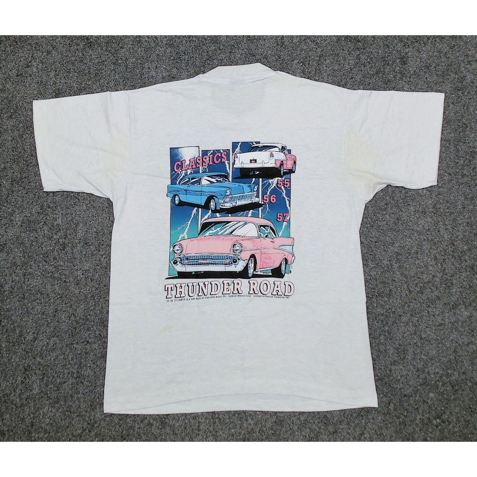 Vintage Screen Stars x VTG 90s Chevy Thunder Road Single Stitch Tee Size US L / EU 52-54 / 3 - 4 Thumbnail