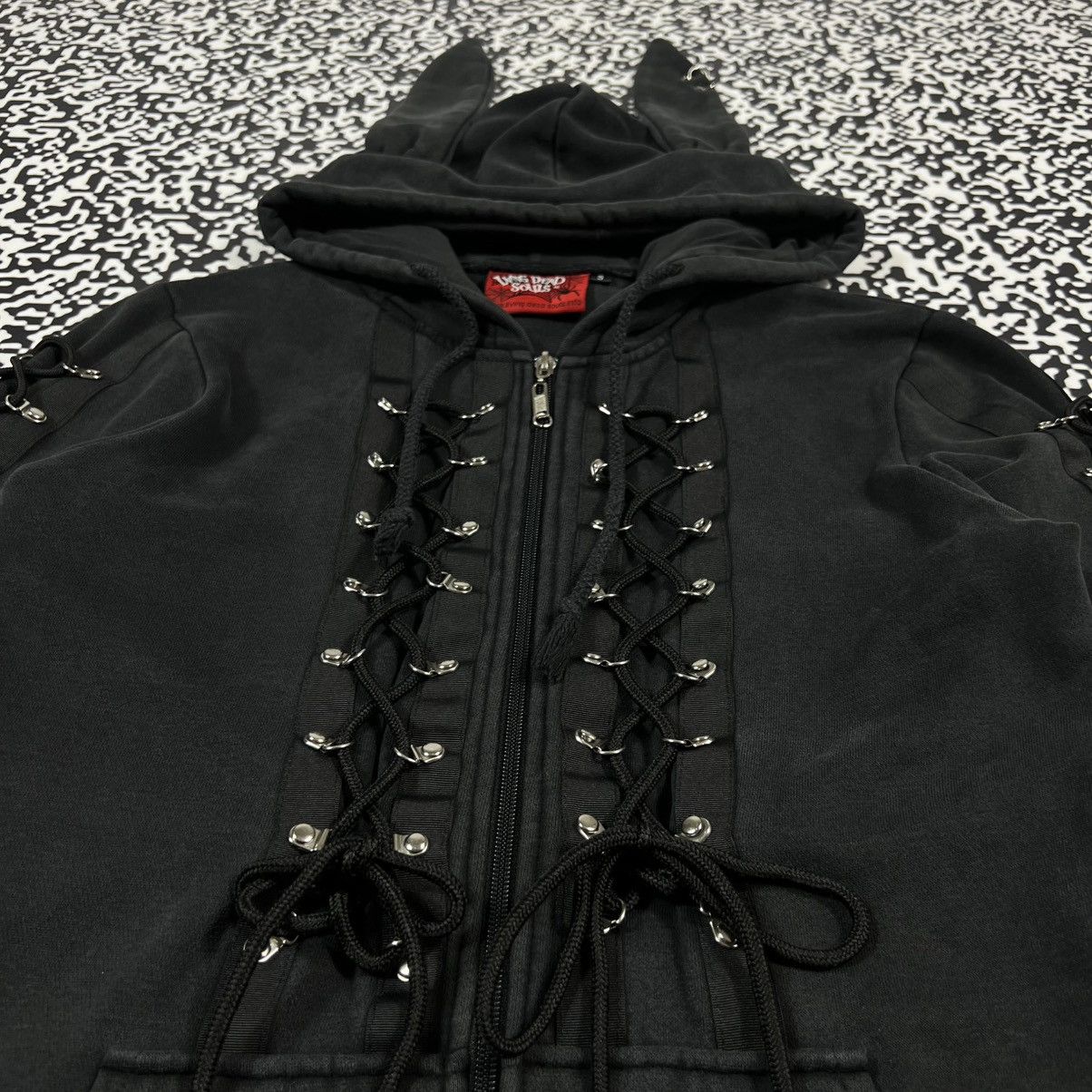 Japanese Brand Vintage Y2K Living Dead Souls Gothic Bunny Style Zip Hoode Size S / US 4 / IT 40 - 14 Thumbnail