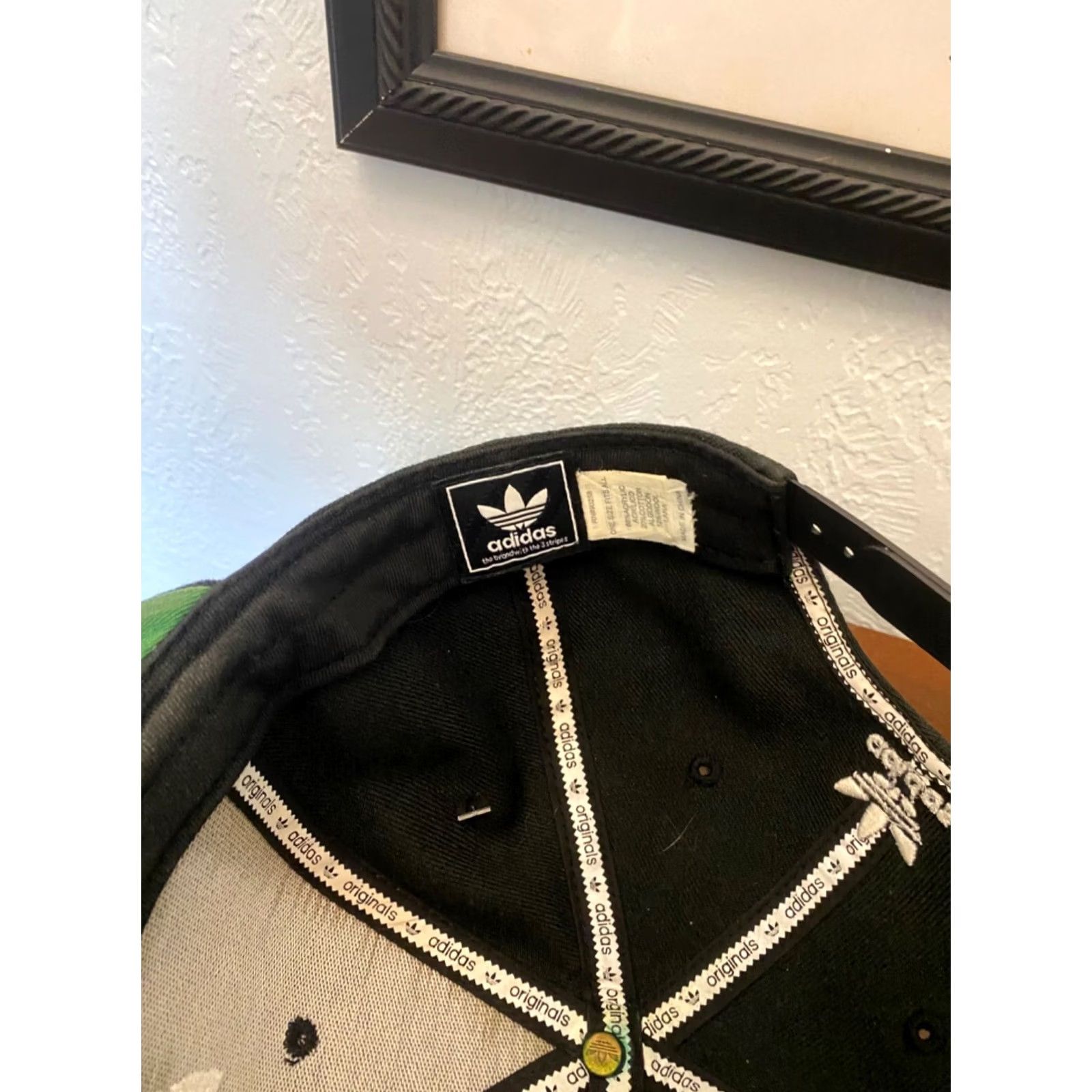 Adidas Adidas Originals Trefoil Chain Snapback Hat Cap Black White Wool Blend Flat Bill Baseball Cap Adjustable Men One Size Fits Most Size ONE SIZE - 5 Thumbnail