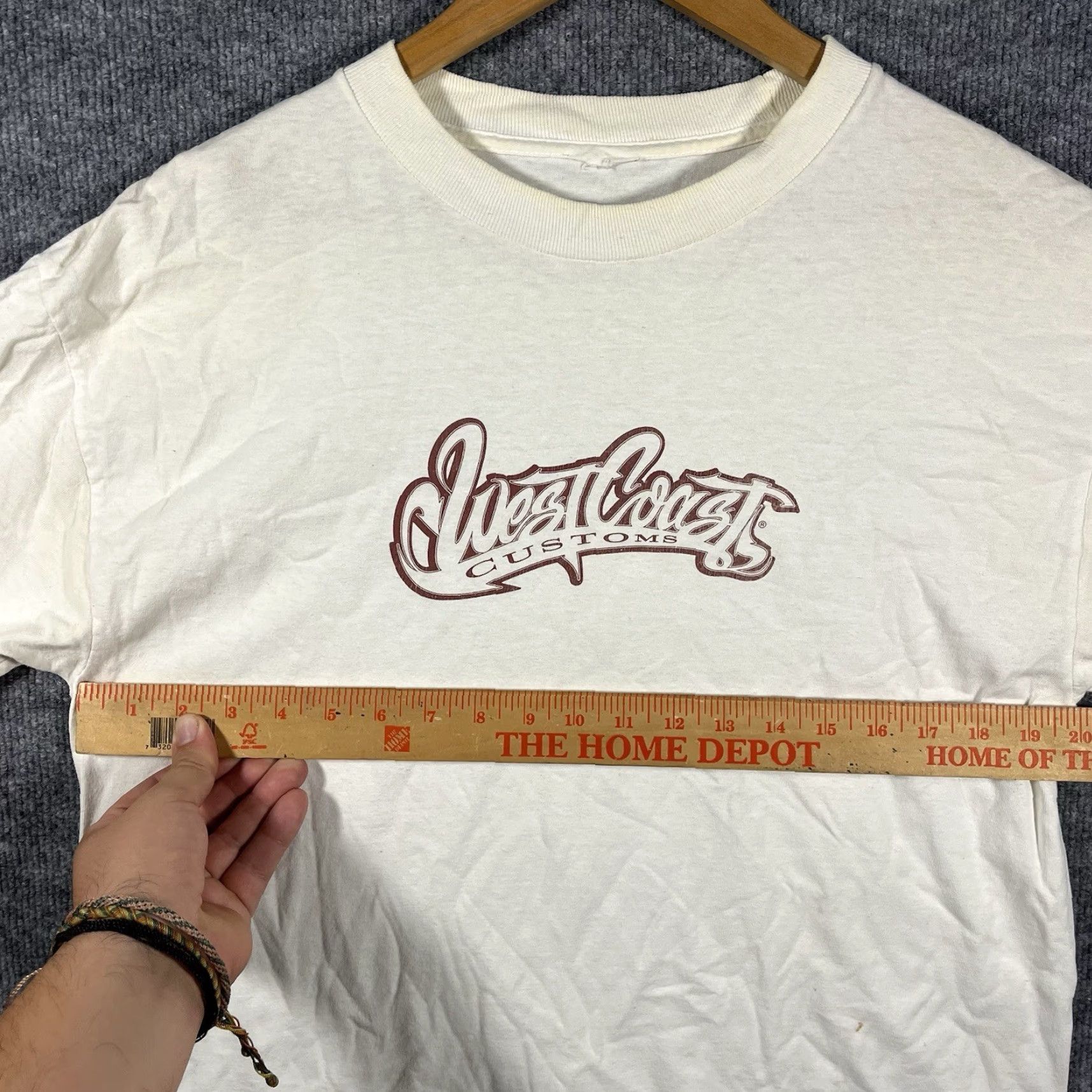 Vintage VINTAGE West Coast Customs T-Shirt Mens L White Graphic Print 90s Cars Hip Hop Biker Vintage Mens L Size US L / EU 52-54 / 3 - 6 Thumbnail