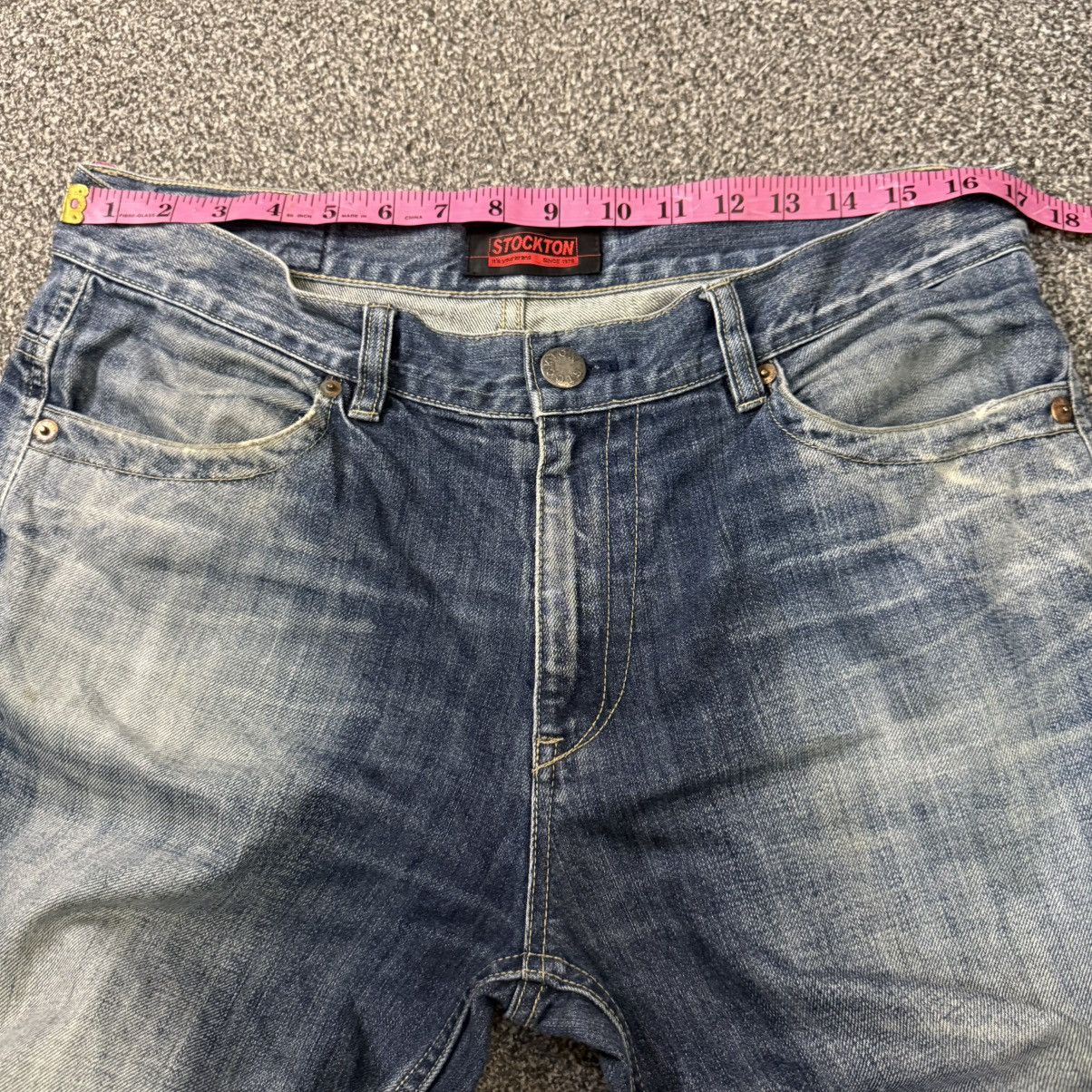 Japanese Brand 🔥🇯🇵 Vintage 90s Avant Garde Light Wash Stockton Denim Size US 34 / EU 50 - 15 Thumbnail