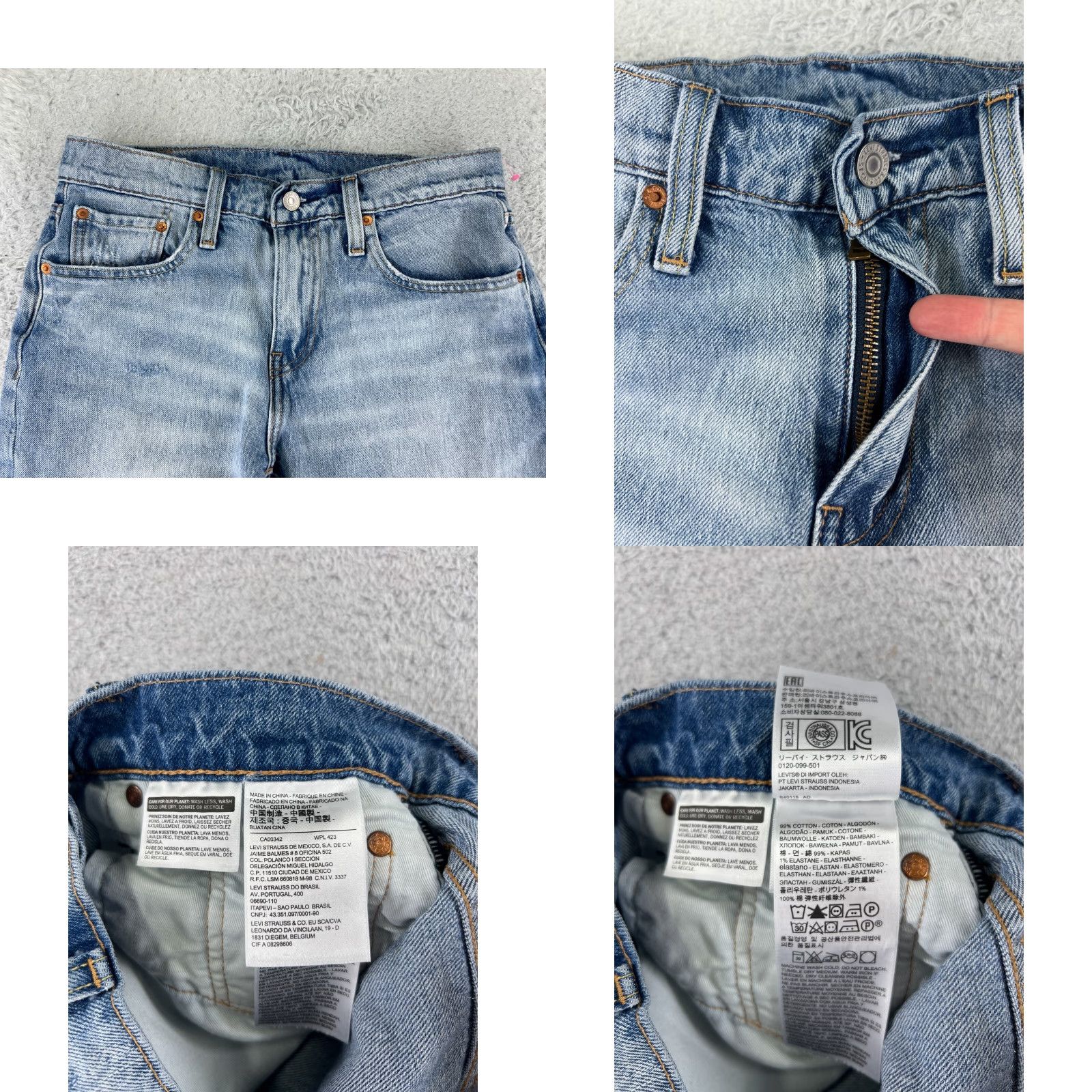 Levi's Levi's Jeans Men 30 Blue Denim Distressed 5-Pocket Slim Regular Size 30x28 Cotton Blue Jeans Size US 30 / EU 46 - 8 Thumbnail