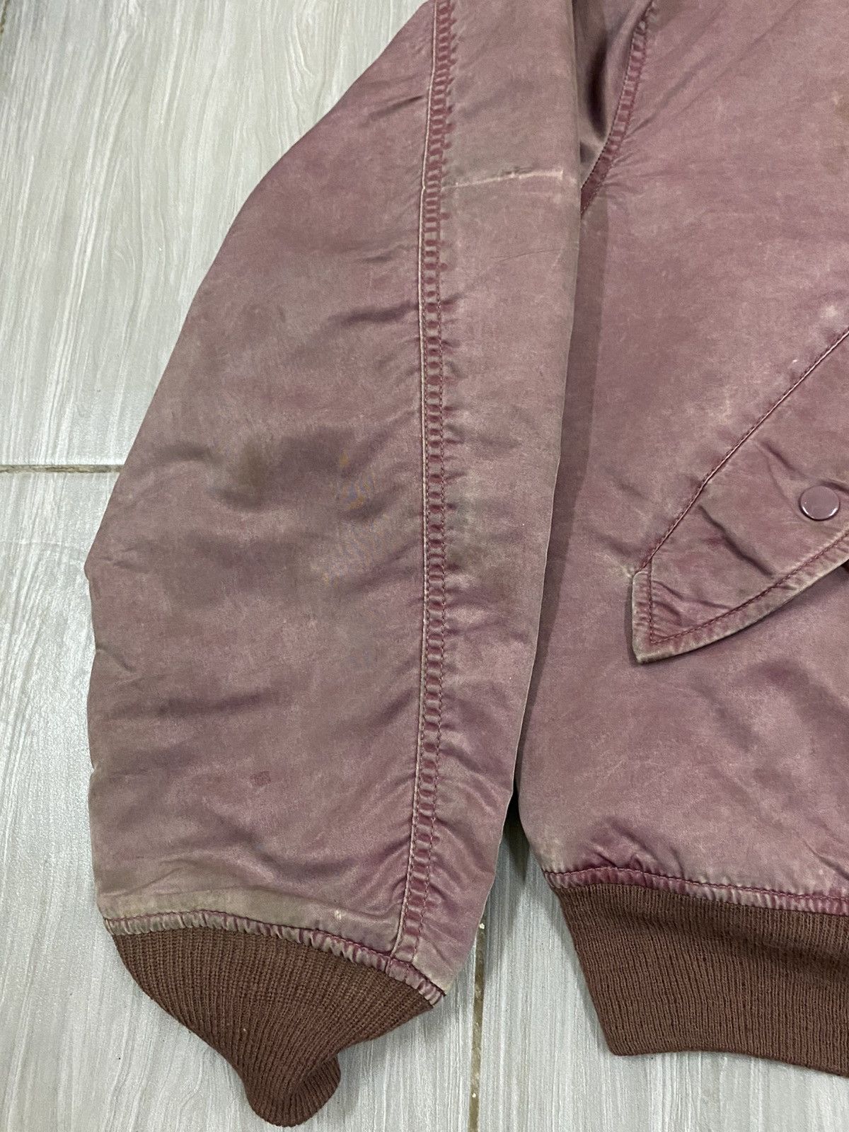 Vintage Vintage Bomber Burgundy Faded Distressed Size US L / EU 52-54 / 3 - 8 Thumbnail