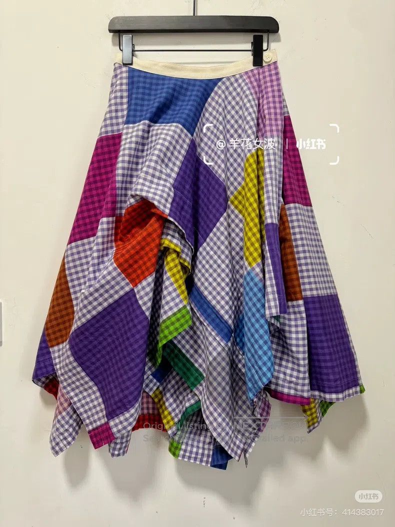 Comme des Garcons Comme Des Garcons size S Colorful Plaid Skirt Size 23" - 1 Thumbnail