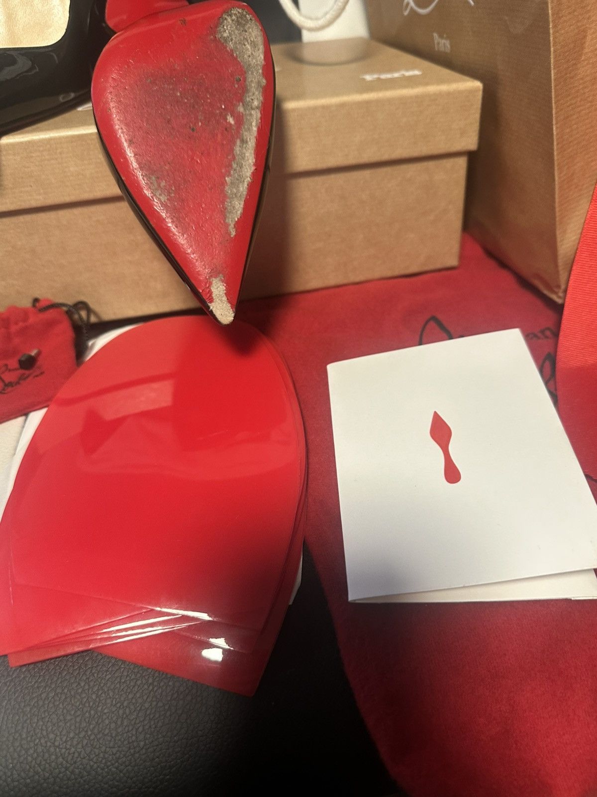 Christian Louboutin Kate 100m Black Pumps-Repair Lacquer Included**** Size US 7 / IT 37 - 6 Thumbnail