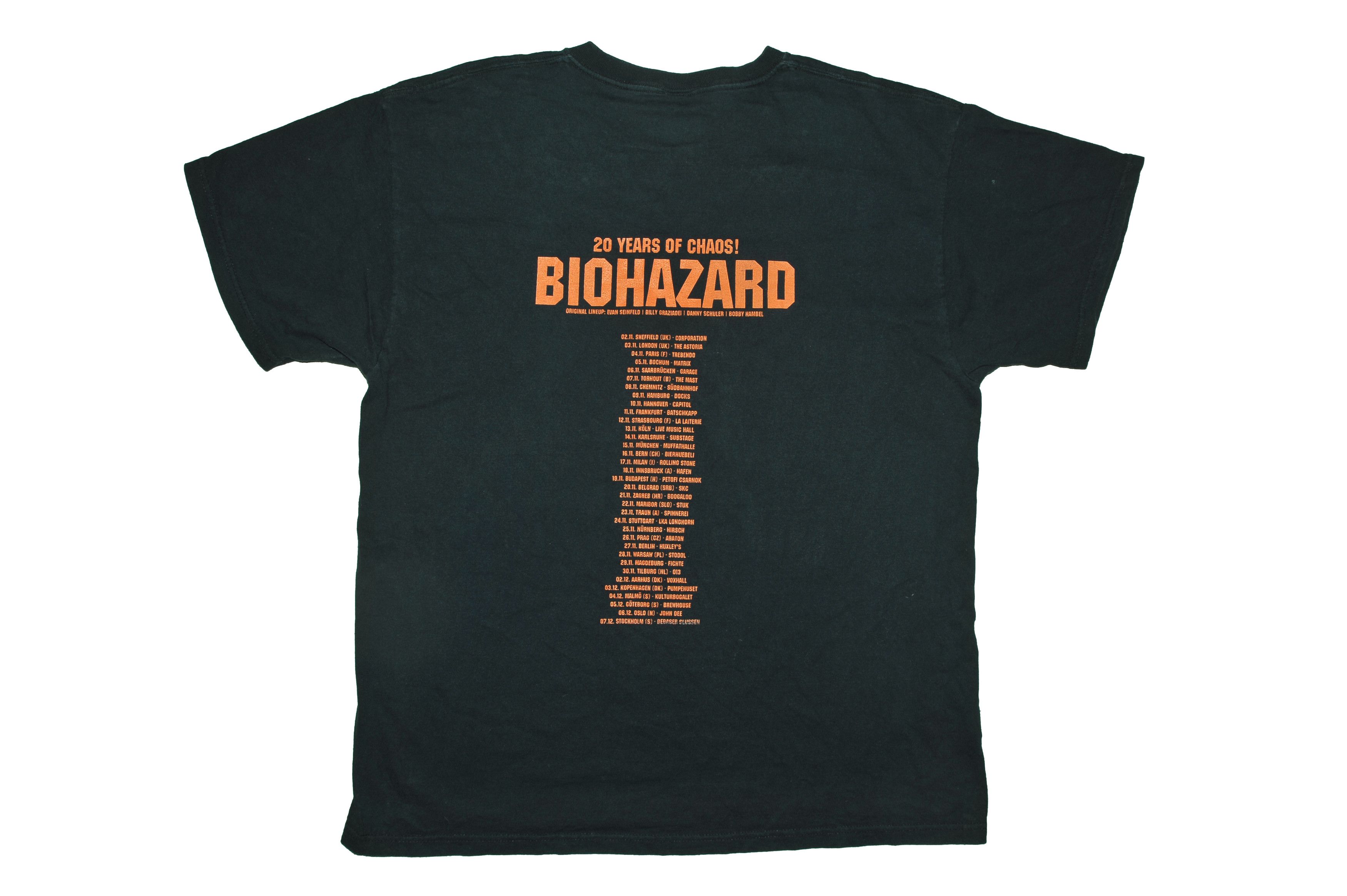 Vintage Biohazard - 20 Years of Chaos European Tour 2008 T-shirt Size US XL / EU 56 / 4 - 2 Thumbnail
