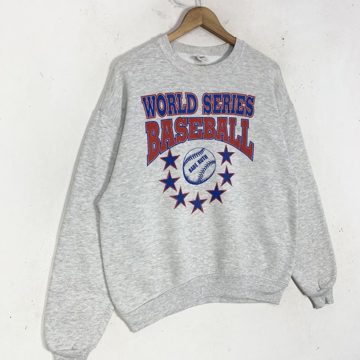 Vintage Vintage 90s World Series Baseball Team Sweater BABE RUTH Size US M / EU 48-50 / 2 - 2 Thumbnail