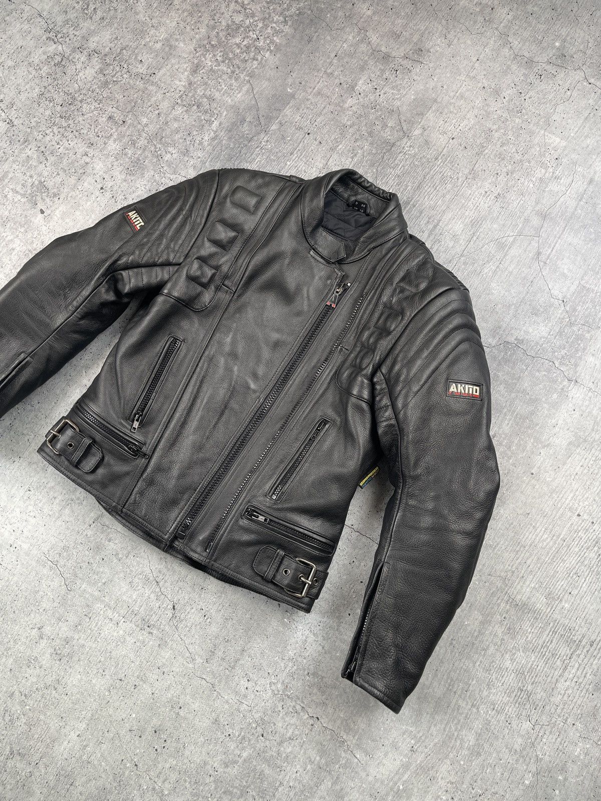 Vintage Akito Leather Racing Jacket Moto Black Size 54 Size US S / EU 44-46 / 1 - 2 Thumbnail