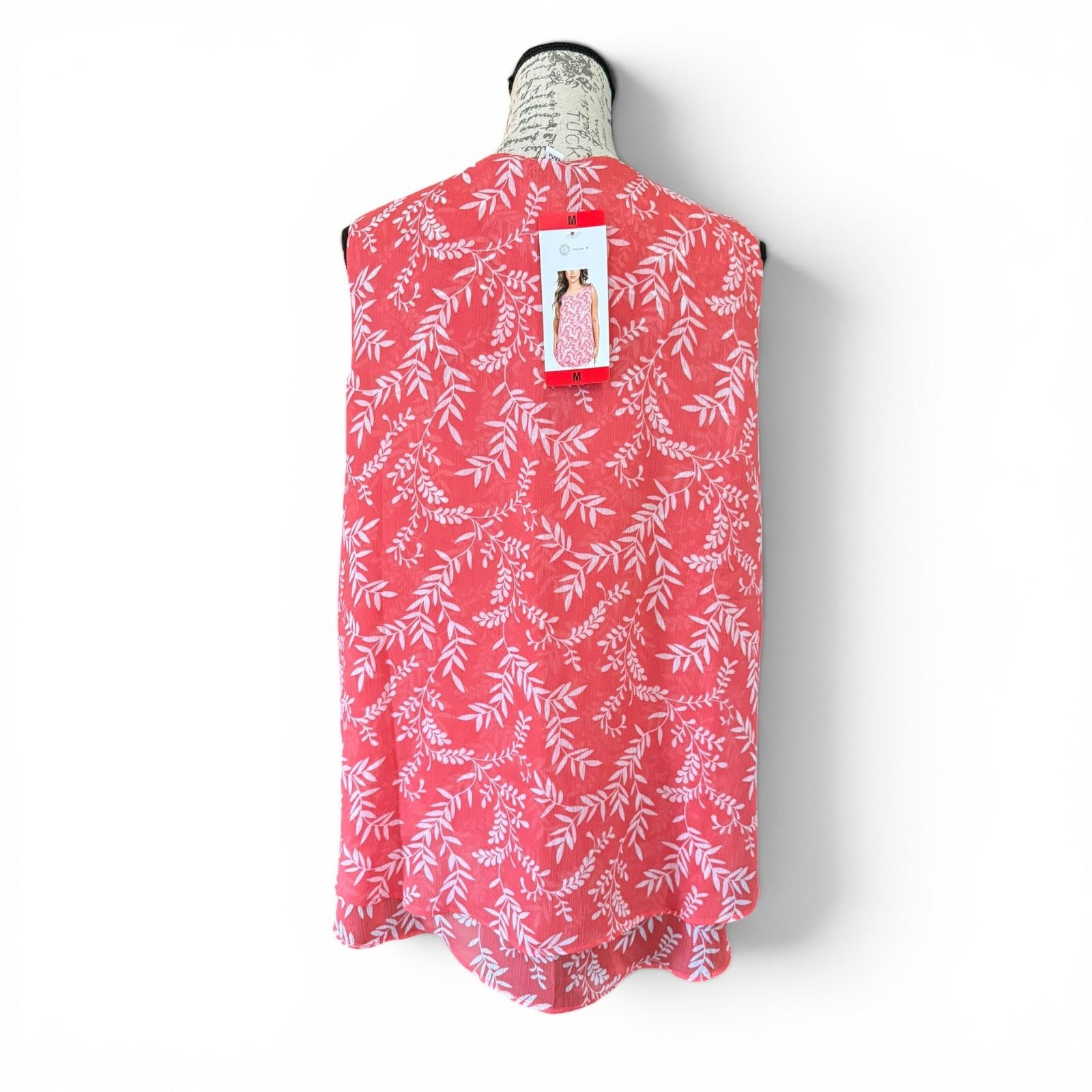 Other Christina B Pink White Floral Print Flowing Shirt Medium Size M / US 6-8 / IT 42-44 - 2 Thumbnail