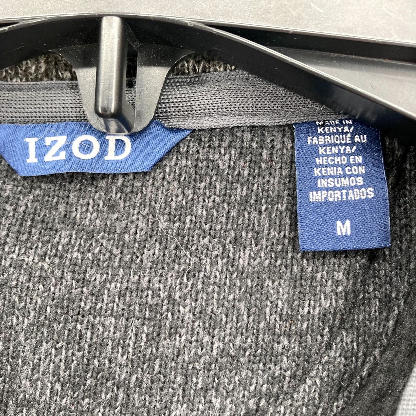 Izod IZOD Thermasoft Tech Sweater Mens Medium Black Knit 1/4 Zip Fleece Mock Neck Shirt Size US M / EU 48-50 / 2 - 4 Thumbnail
