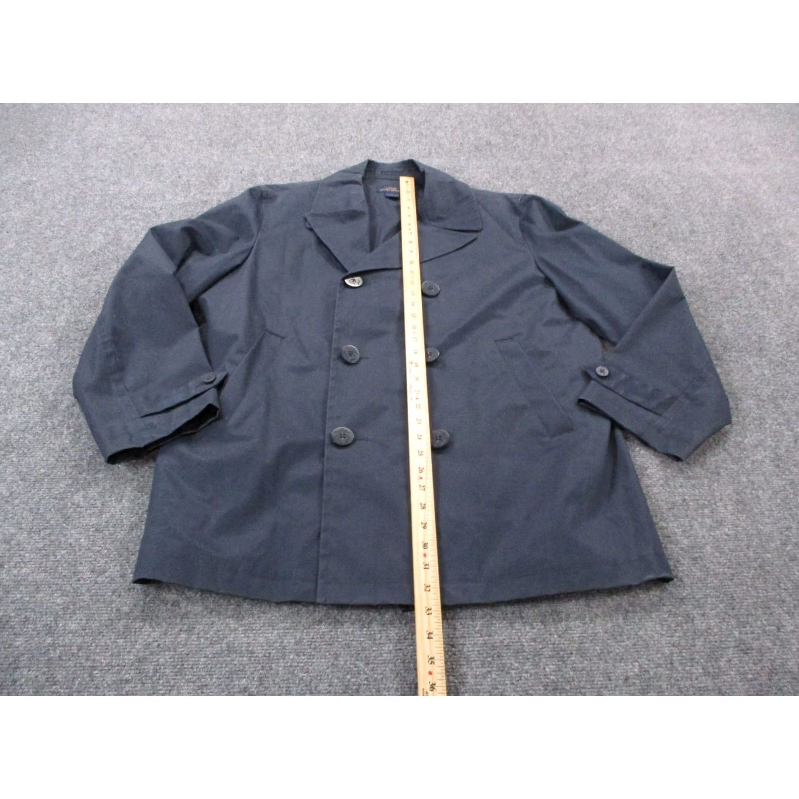 Brooks Brothers Brooks Brothers Pea Coat Jacket Mens XL Navy Blue Outdoor Classic Lined Pockets Wind-Resistant Casual Travel/Commuter Pattern Solid Button Size US XL / EU 56 / 4 - 3 Thumbnail