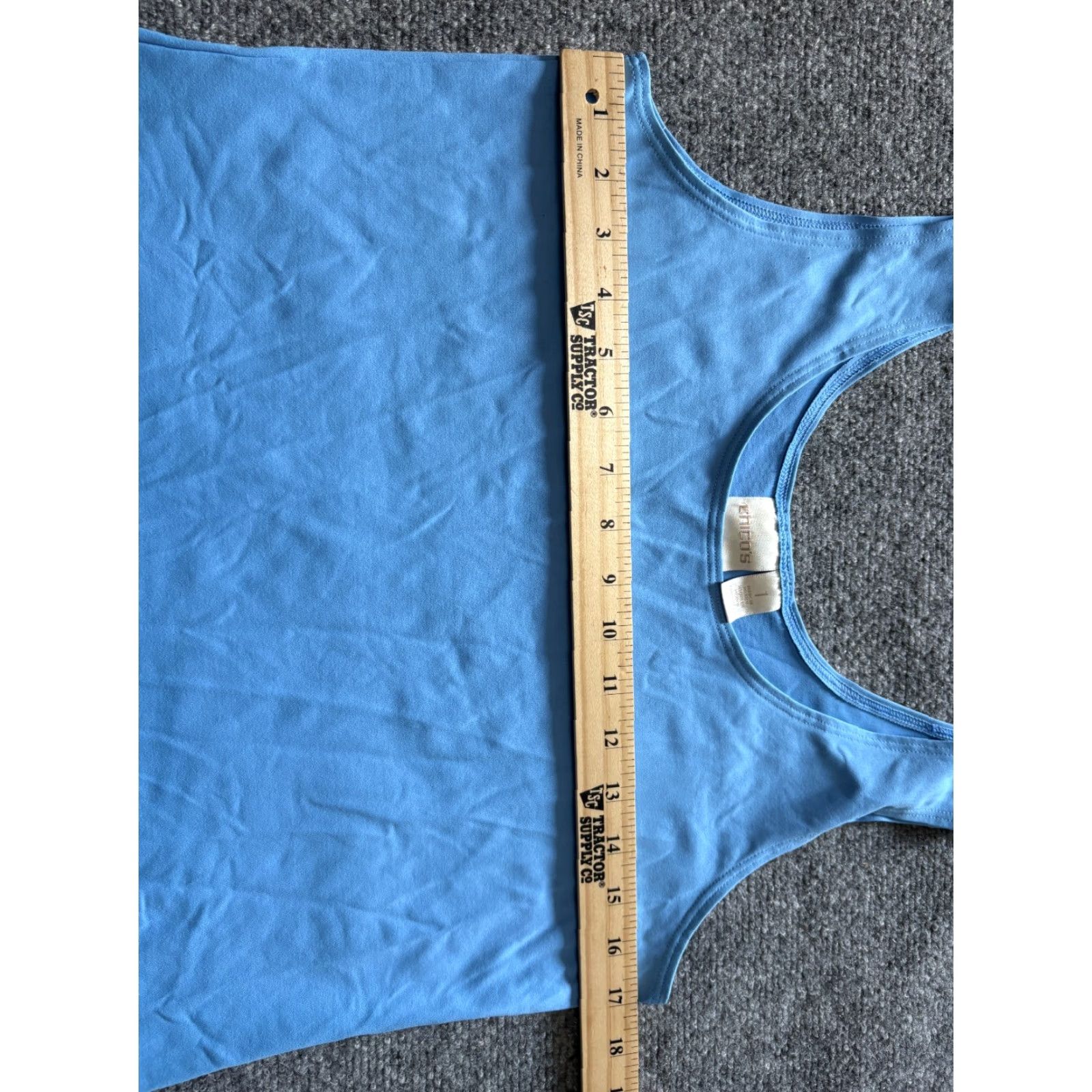 Vintage Chico's Tank Top Womens Size 1 Blue Sleeveless Shirt Size XS / US 0-2 / IT 36-38 - 4 Thumbnail