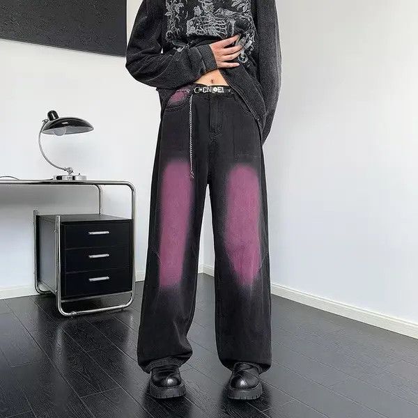Jean Purple Faded Baggy Denim Jeans Size US 30 / EU 46 - 3 Thumbnail