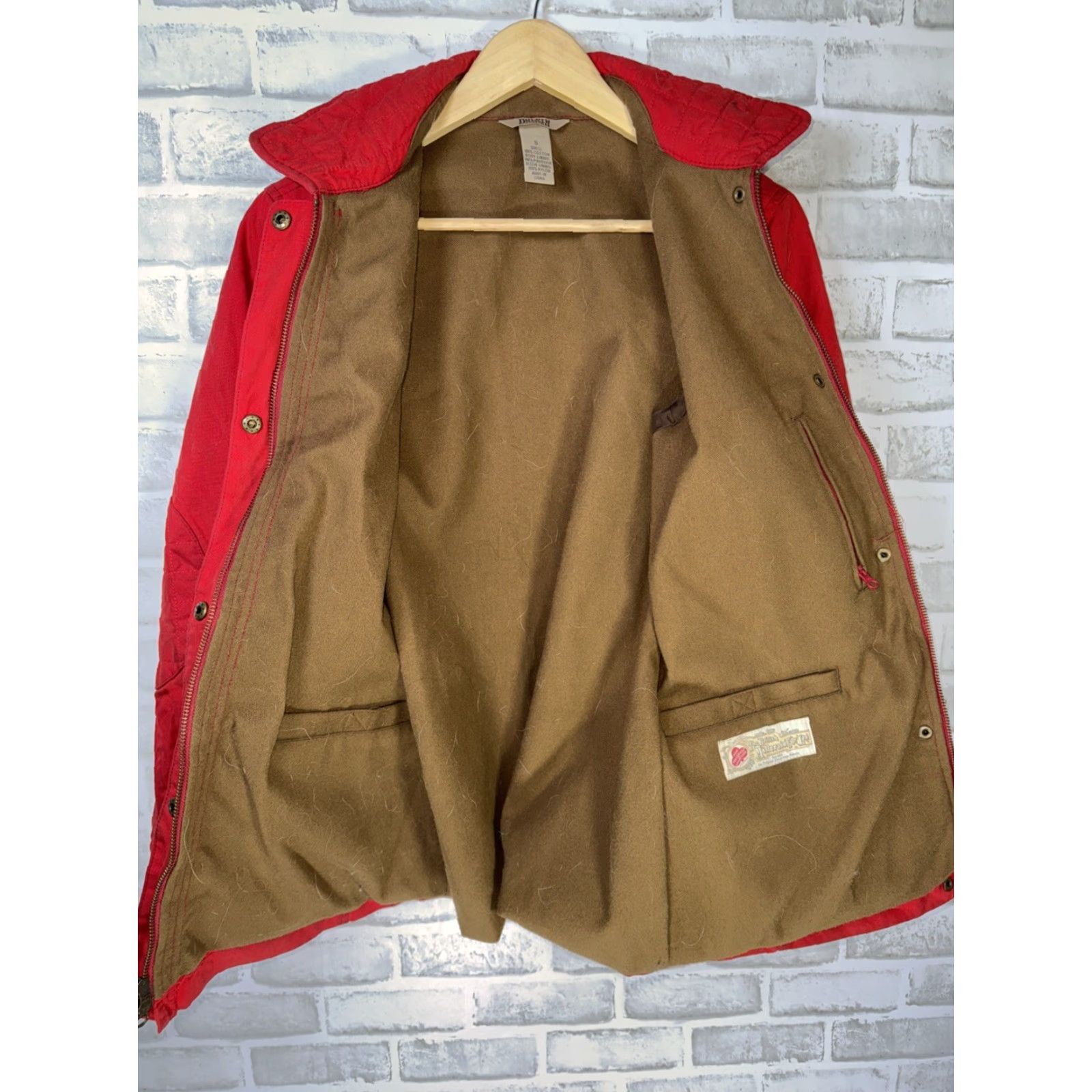 CO Duluth British Millerain Co Waxed Canvas Red Work Jacket Womens S Size S / US 4 / IT 40 - 8 Thumbnail