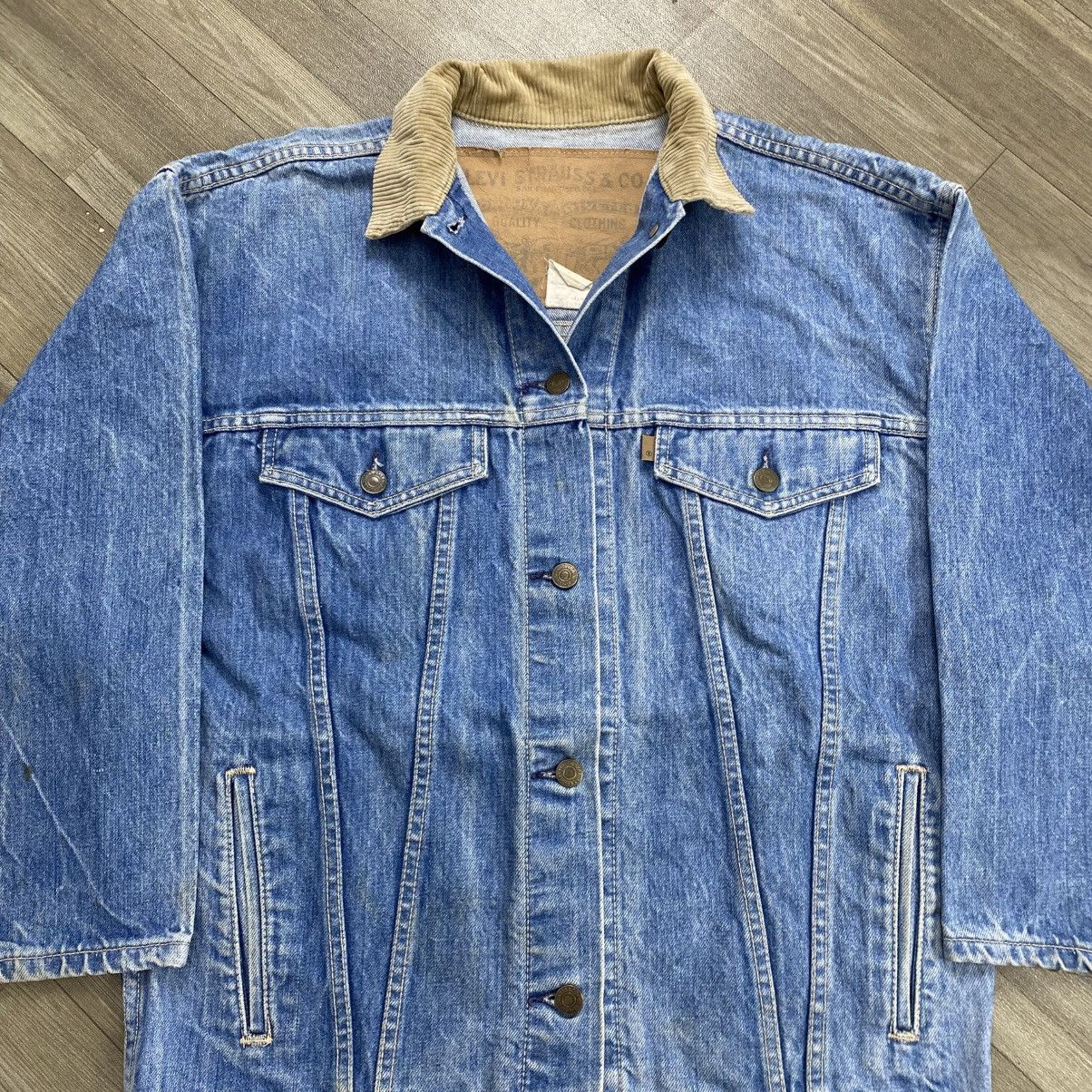 Levi's Vintage Clothing 1980s Vintage Levis Iron Maiden Sherpa USA Long Denim Jacket Size US M / EU 48-50 / 2 - 2 Thumbnail