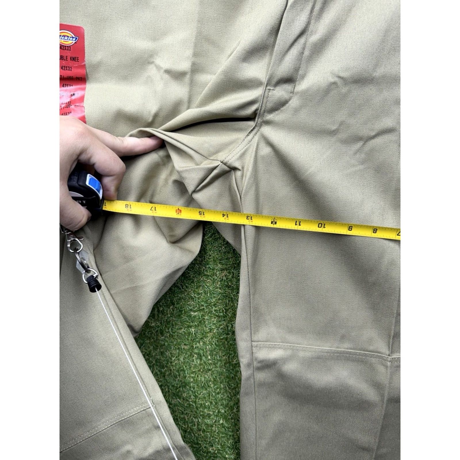 Dickies Dickies Pants Mens 42x32 Canvas Workwear 85283 Beige Straight Relaxed Front Zip Pocket Size US 42 / EU 58 - 4 Thumbnail